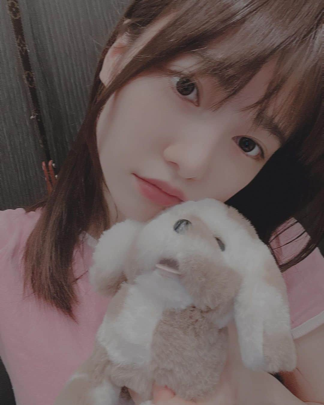 島崎遥香のインスタグラム：「new family🐶 うちの愛犬（デカわんこ）には小さすぎた首輪を付けてみた。笑」