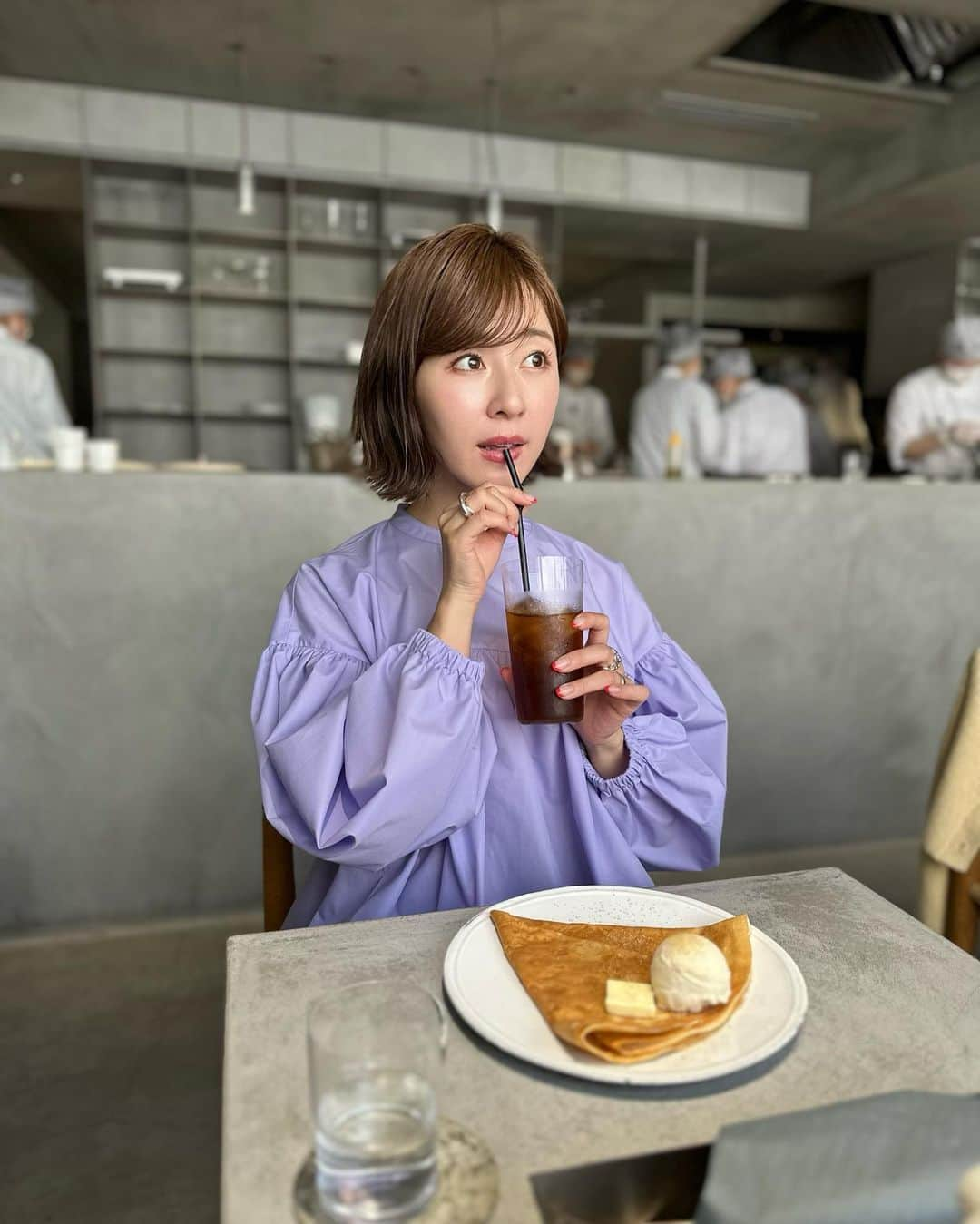 水野佐彩さんのインスタグラム写真 - (水野佐彩Instagram)「・ 大好きなお店でランチ🥪🌈💜💕 パフェだけじゃなく サンドイッチが本当に美味しくて むっちむちでした😚🥪🥪  絵理紗 HAPPY BIRTHDAY🎂🎂🎂  💜 @ensuite_online × @yumi_kakiuchi  🖤 @st.rooney collaboration  毎回楽しみな ゆみちゃんコラボに 制服化としているわたしのショーパン☺️🖤💜 ポカポカな春日和にぴったりでした🌷  さあ！ 明日からまた頑張ろう🤍🤍  #おちびコーデ #おちびの輪 #低身長コーデ #Sサイズコーデ #ママコーデ #ママライフ #2020年ベビー #女の子ママ #女の子ベビー #ブルベ夏 #ブルベ #ブルベサマー #ブライトサマー #ブライトスプリング #ソフトクラシック #ウェーブ #骨格診断ウェーブ」4月16日 20時41分 - saaya_mizuno