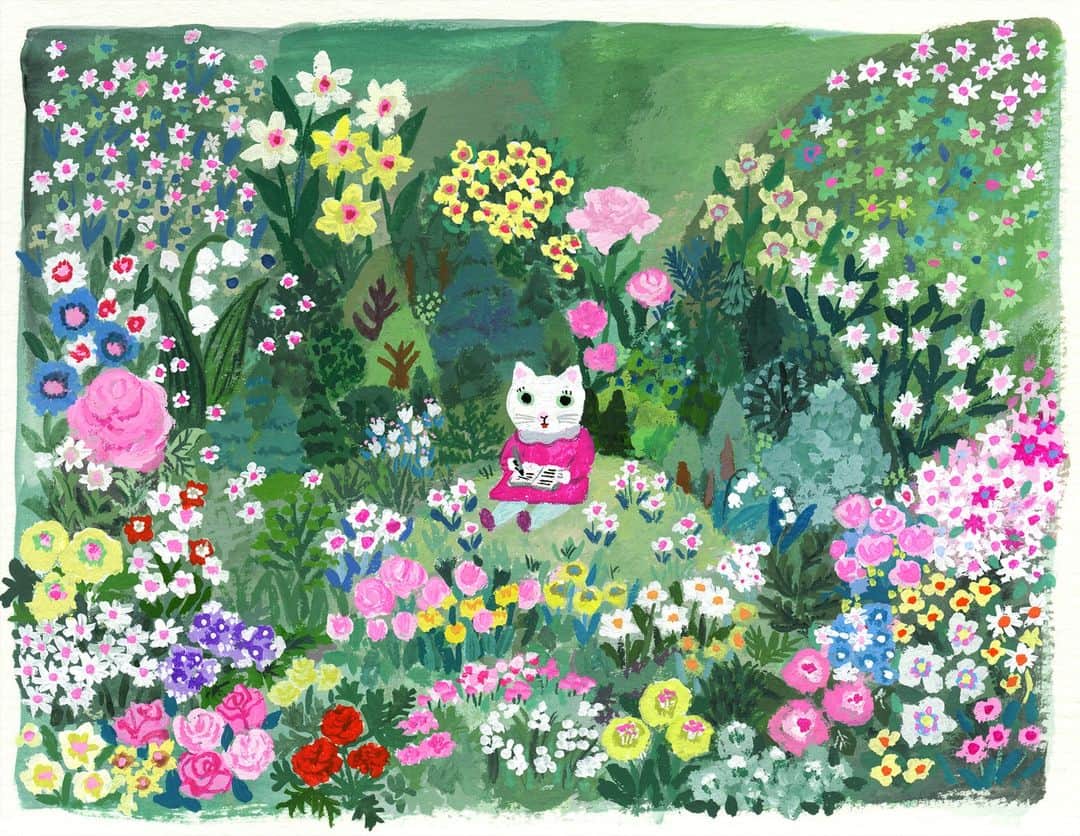 北岸由美のインスタグラム：「「山笑う、ねこ日記を書く」  明日から銀座のギャラリーうぇすとさんでのグループ展がスタートします。 明日は在廊いたします。 よかったら遊びにいらしてください。 よろしくお願いします！  「山笑ふ」 2023.04.17(mon)～04.22(sat) 11:00～19:00(最終日16:00まで)  参加作家 100%ASPi 北岸由美 マスダカルシ yoridono   GALLERYうぇすと @galleryuesuto 東京都中央区銀座1-3-3銀座西ビルB1F  #yumikitagishi　#山笑ふ展」