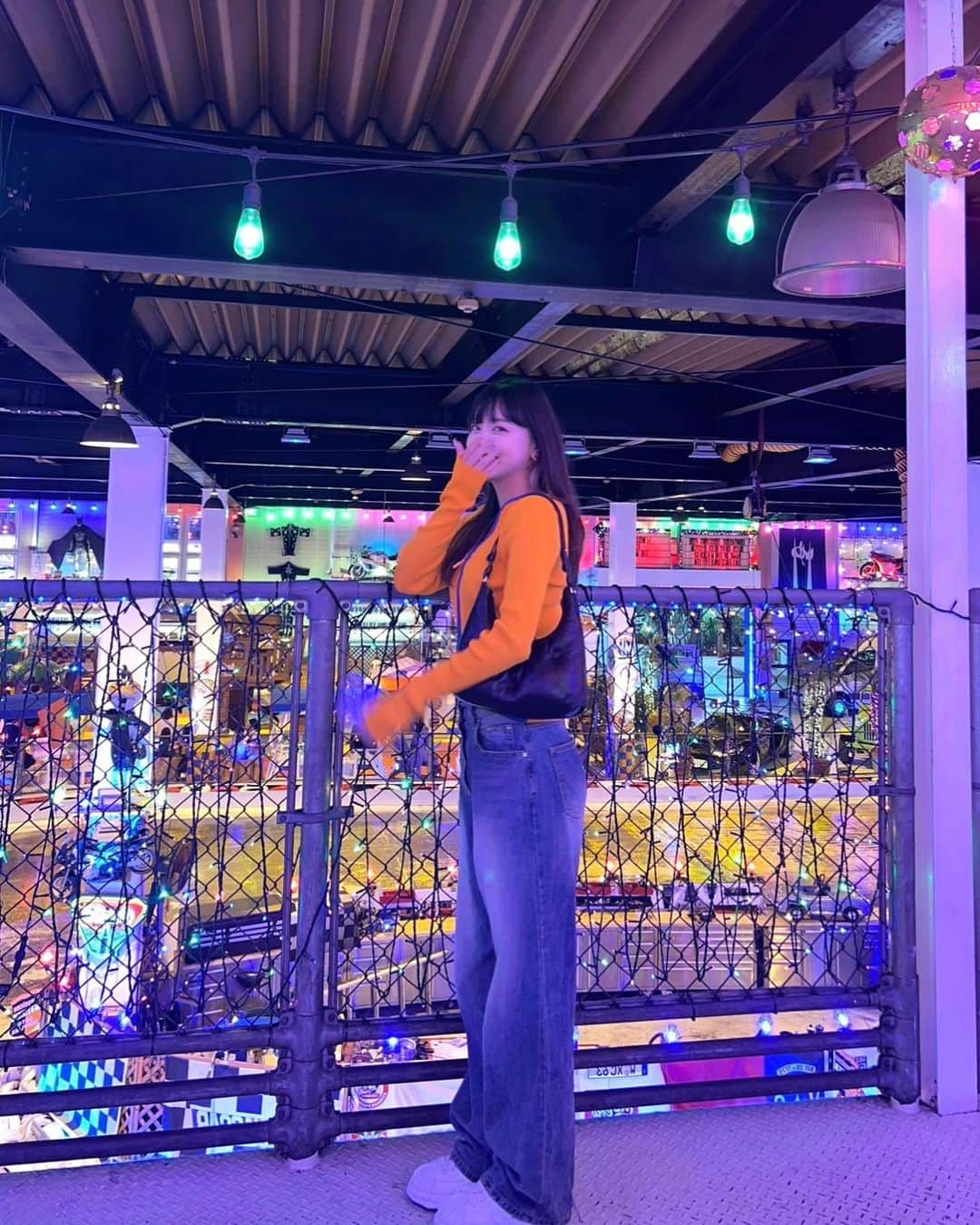 仲本莉絵瑠のインスタグラム：「大慶園😆 強運の持ち主なので欲しいものは全部手に入れる💭 洋服タグ付けしてます😺🩷」