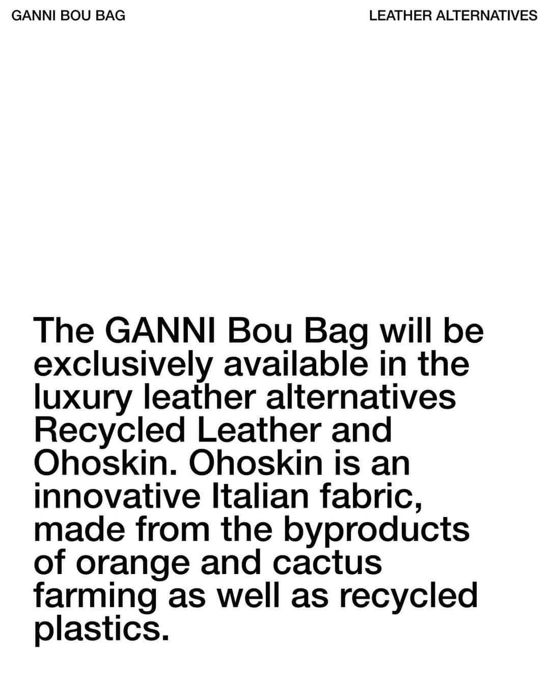 ガンニさんのインスタグラム写真 - (ガンニInstagram)「THE GANNI BOU BAG IS HERE: A next-gen icon in next-gen leather alternatives #GANNILab」4月16日 22時28分 - ganni