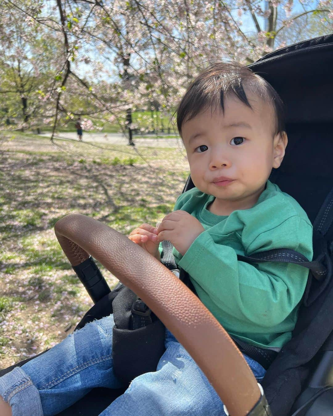 大出千尋さんのインスタグラム写真 - (大出千尋Instagram)「NYで迎える初めての春🌸 Central parkの桜も満開で、去年の今頃は首が座ったばかりだった息子も、今年は手を繋いで一緒に歩いて桜を見られて嬉しかったです☺️💓」4月16日 22時38分 - chihiro_1208_offi