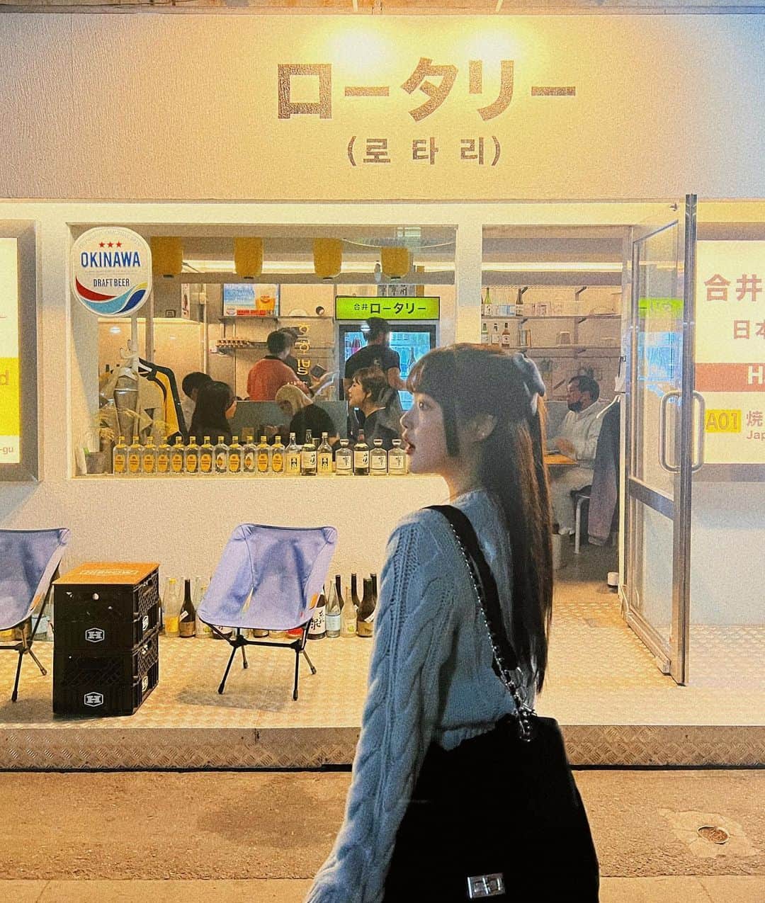 イ・グムヒのインスタグラム：「한국에 일본 왜케 많아….??🇯🇵 #로타리 야끼소바 완전 일본맛 인정👍🏻💗 最近韓国には日本風の店が本当に多いです✨🇰🇷 日本で食べた美味しい焼きそばが食べられて嬉しかったです💖」