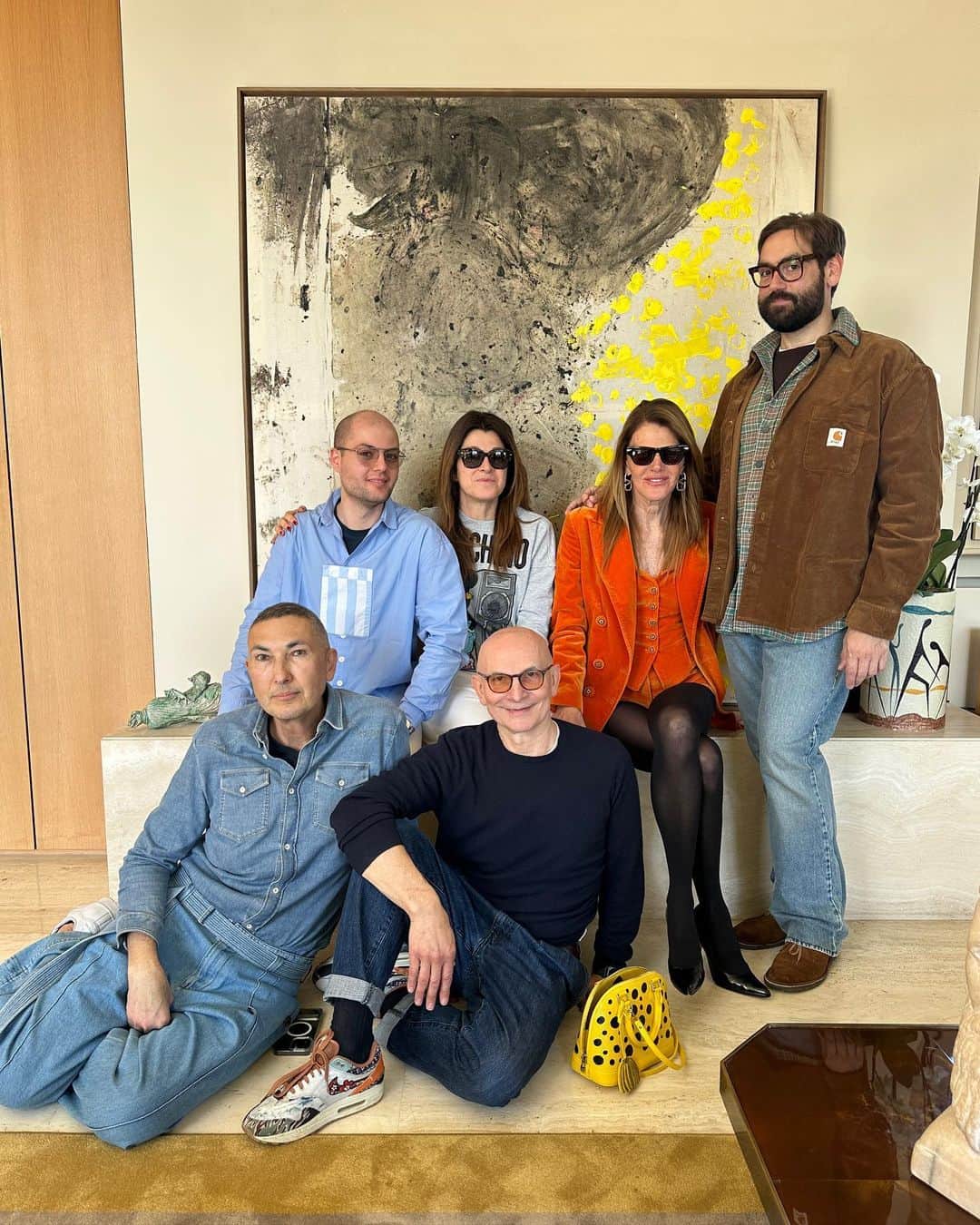 アンナ・デッロ・ルッソのインスタグラム：「Sunday Lunch special edition at @gigivezzola ‘s home 🏠❤️❤️❤️- thank you so much Gigi & Massimiliano for your warm welcome.」