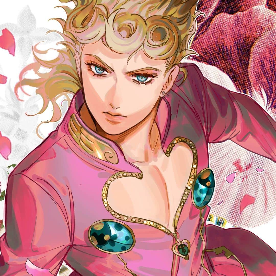 タカ氏のインスタグラム：「Buon compleanno Giorno Giovanna💐 #jojo #art #illustration #giornogiovanna」