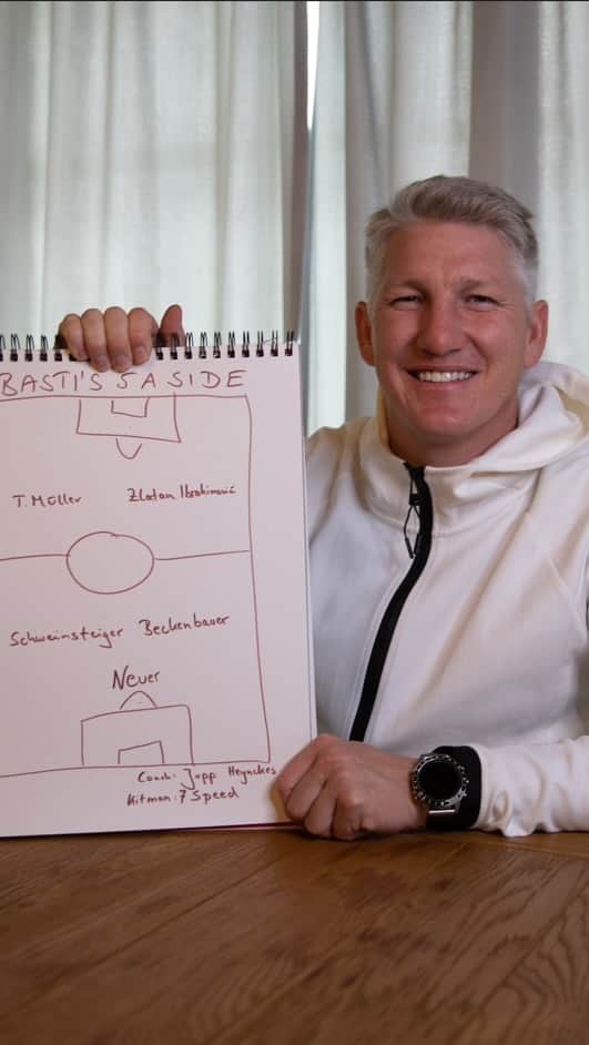 バスティアン・シュヴァインシュタイガーのインスタグラム：「I’m often asked about my favorite five-a-side team.... Here it is 😉」