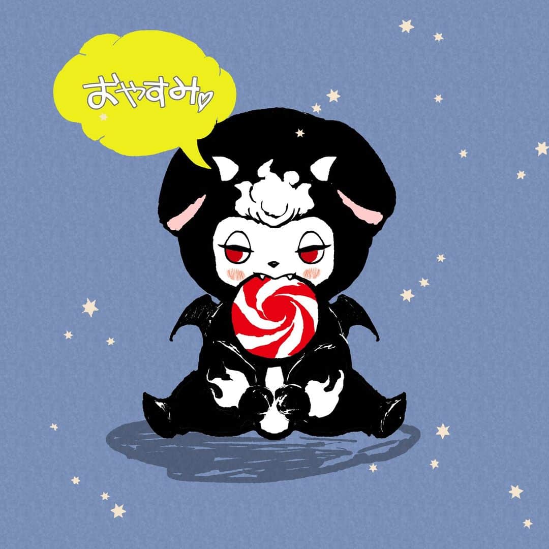 加倉井ミサイルのインスタグラム：「『Good Night』🍭 #manga #illustration #ワルミミ」