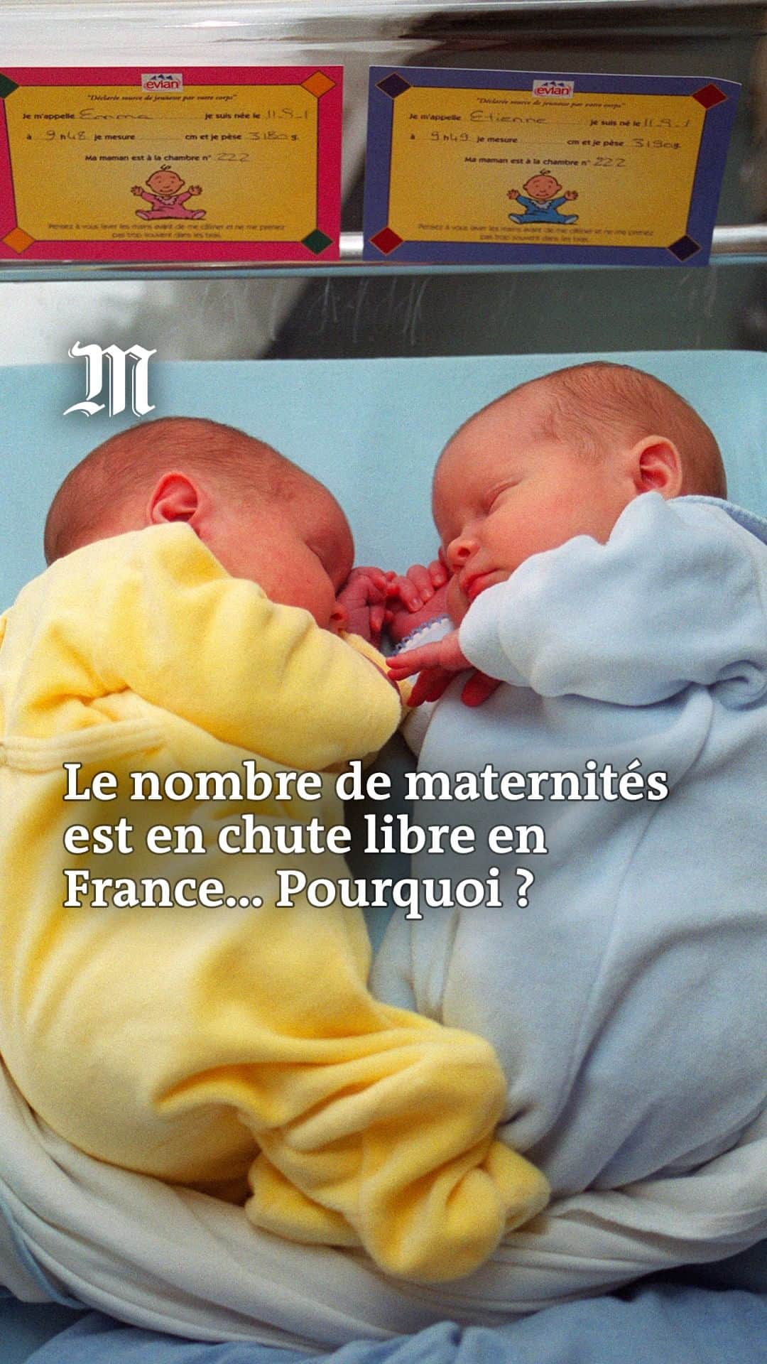ルモンドのインスタグラム：「Il y a de fortes chances pour que la maternité où vous êtes né n'existe plus. Voilà pourquoi. Vidéo : Anne-Aël Durand ; graphisme : Félix Pommier #baby #enfants #parenting」
