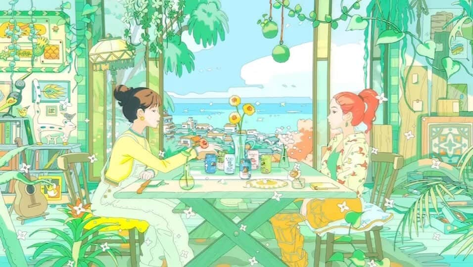 のインスタグラム：「* ほろよいで話そ。 ママと娘のやさしい時間。みなさんも親子でぜひ🥂  Thanks to   music&cast: @chara_official_ さん artists: @iswhooo さん  director: @showyanagisawa さん camera: 清水絵里加さん light:大竹由紀子さん art:栗林由紀子さん illustrator: HAIさん stylist: @yasuhirotakehisa さん hair: @asashihair さん make: @fusakomakeup さん  and all staffs🫶」