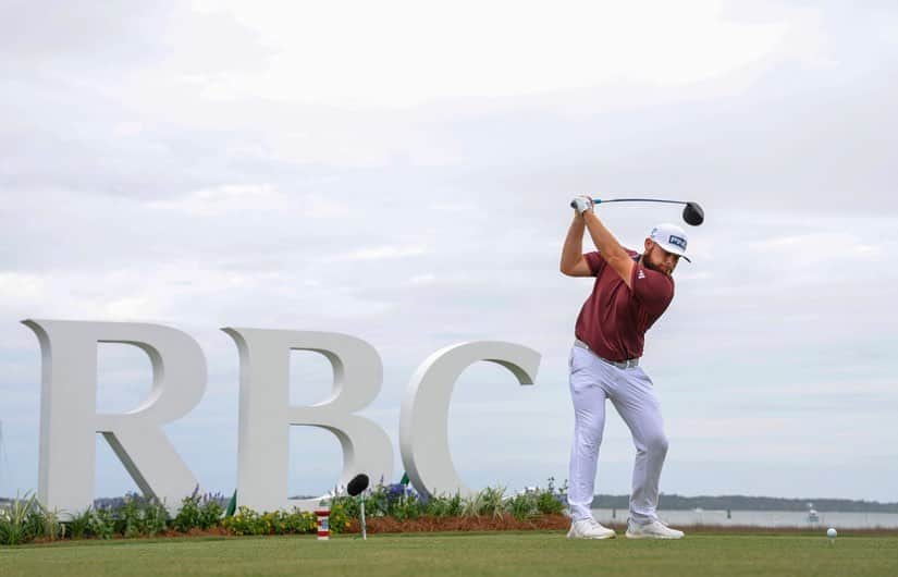 ティレル・ハットンのインスタグラム：「Enjoyable week at the @rbcheritage, now for two weeks at home. 👋🏼 Next event @wellsfargogolf. 🗓️」