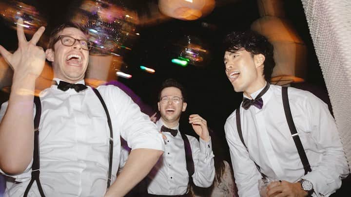 ユージン・リー・ヤンのインスタグラム：「Love you, Maggie and Zach. Okay no more mushy sentiments, everyone comment with how HOT the newlyweds look. 💞」