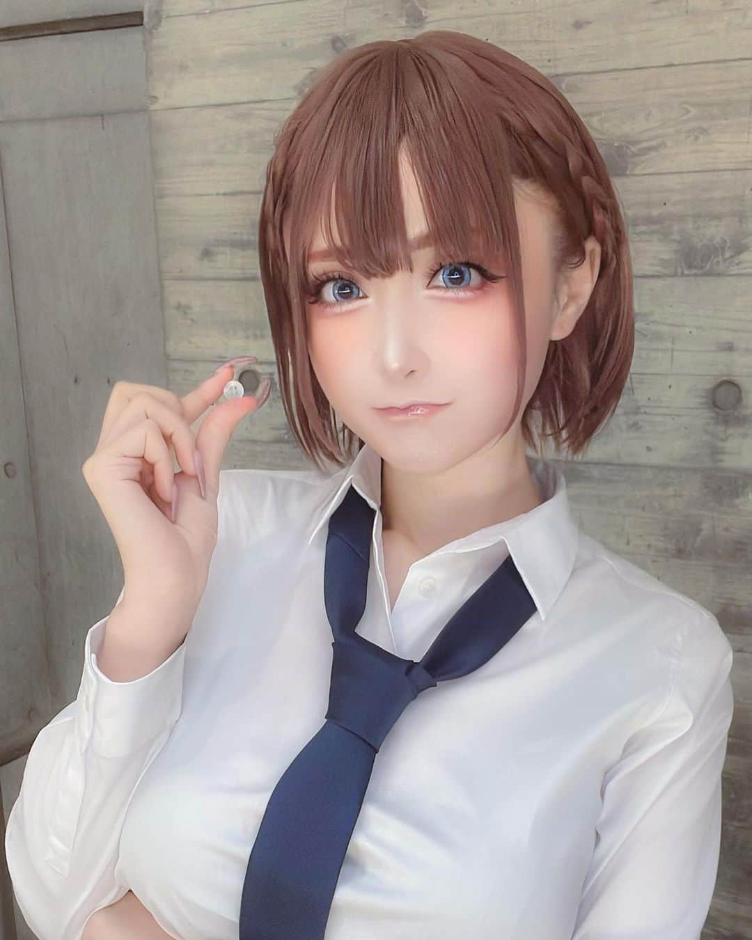 のインスタグラム：「💗  はい、今週の分！  💗  今週も素敵な一週間になりますように。 月曜日のたわわ ♥️ アイちゃん  💗  #tawawanomonday  #tawawa  #月曜日のたわわ  #月曜日のたわわのアイちゃん  #月曜日のたわわコスプレ  #月曜日のたわコスプレイヤー #アイちゃん #cosplay  #cosplaygirl  #cosplaygirls  #cosplaysexy  #selfie  #like #followers  #follow  #comics  #cosplayer  #cosplaymodel  #cosplaymakeup  #model  #monday  #morning  #ohayo  #月曜日  #おはよう  #ボタン  #女子  #制服  #制服コーデ  #制服女子」
