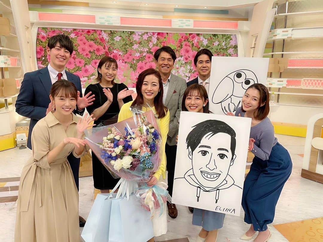 テレビ朝日「グッド！モーニング」さんのインスタグラム写真 - (テレビ朝日「グッド！モーニング」Instagram)「恵理那さん、本当におめでとうございます🎉 番組MCの新井恵理那さんが、結婚と妊娠を発表しました❗️ なんておめでたいんでしょうか。 放送後にも番組でお祝いしました㊗️ 幸せいっぱいです✨  #恵理那さんおめでとうございます #新井恵理那 キャスター #結婚#getmarried#祝#おめでとう #グッドモーニング #福田正博 さん #坪井直樹 アナウンサー #山本雪乃 アナウンサー #草薙和輝 アナウンサー #住田紗里 アナウンサー #斎藤ちはる アナウンサー #森千晴 キャスター」4月17日 10時37分 - good_morning_ex