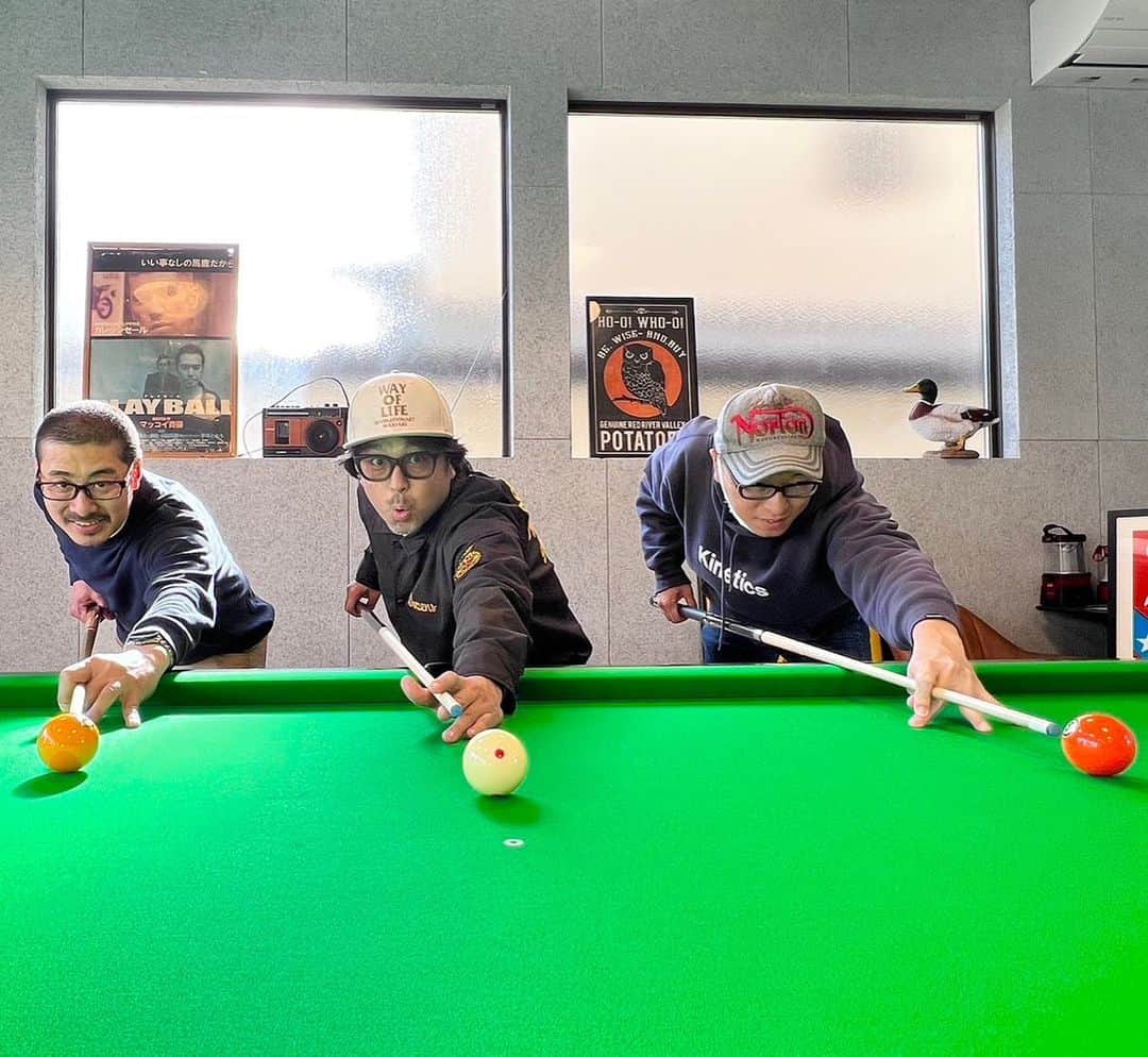 マッコイ斉藤のインスタグラム：「今日はビリヤード大会🎱」