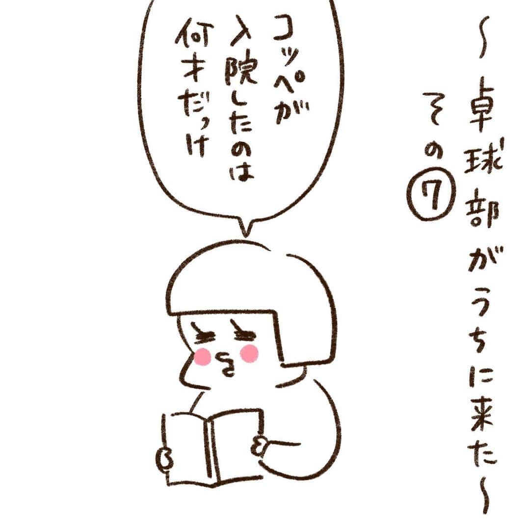 やまもとりえのインスタグラム：「〜卓球部がうちに来た〜その⑦ その⑧へつづく」