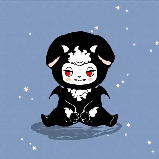 加倉井ミサイルのインスタグラム：「『ワルミミ、くるくるキャンディを隠してないでしょうね？もう夜だから食べてはダメよ。むし歯になるわよ』 『は〜い❤︎………クックック！』 #illustration #drawing #artwork #art #croquis #gifanime」