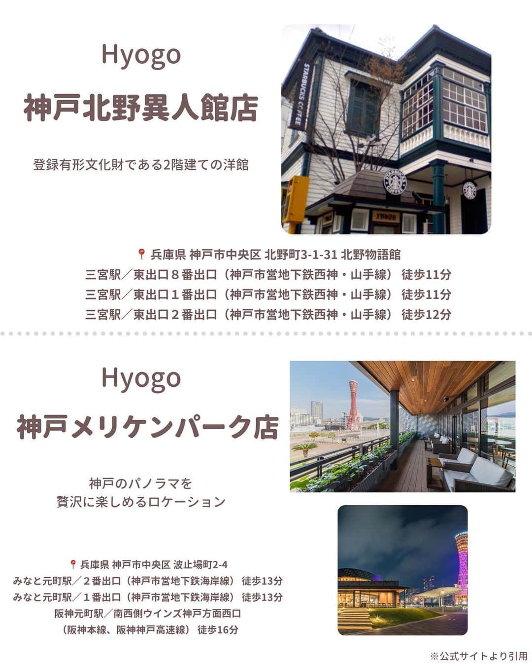 ゆりこさんのインスタグラム写真 - (ゆりこInstagram)「めっちゃ映えるスタバまとめ第二弾☕️✈️ →第一弾は @yuriko1207yz から🤍 ・ オシャレすぎるスタバの 🔍リージョナル ランドマーク ストアをまとめました☕️ ・ 「スターバックス リージョナル ランドマーク ストア」は 日本の各地域の象徴となる場所に建築デザインされ、地域の文化を世界に発信する店舗の総称✍🏻 ・ 訪れる人々がその地域の歴史や伝統工芸、文化、産業の素晴らしさを再発見しできるように 様々なローカルのデザインエレメントを織り込んでいるんだって！ ・ いつものお店と少し違う雰囲気が味わえるから 旅行のときに行っても良さそう🫣🚅 ・ 🔍リージョナル ランドマーク ストア 🔍オシャレなスタバ ・ とかでネットで調べると場所とかも詳しく出てくるよ！ ・ 第一弾の北海道〜東京〜福井はプロフィール @yuriko1207yz から見れるから、ぜひチェックしてね✍🏻☕️🤍 ・ ~~~~~ ~~~~~ ~~~~~ ~~~~~~ いつもいいねやコメントありがとうございます🫧 ・ 都内で働くアラサー女子 ✔︎コスパ重視の身の丈に合った美容 ✔︎本当に使ってみてよかったもの について投稿しています🦋 ・ ~~~~~ ~~~~~ ~~~~~ ~~~~~ #おしゃれなスタバ #スタバ #スタバ巡り #アラサー女子 #スタバ好き #オシャレなスタバ」4月21日 21時00分 - yuriko1207yz