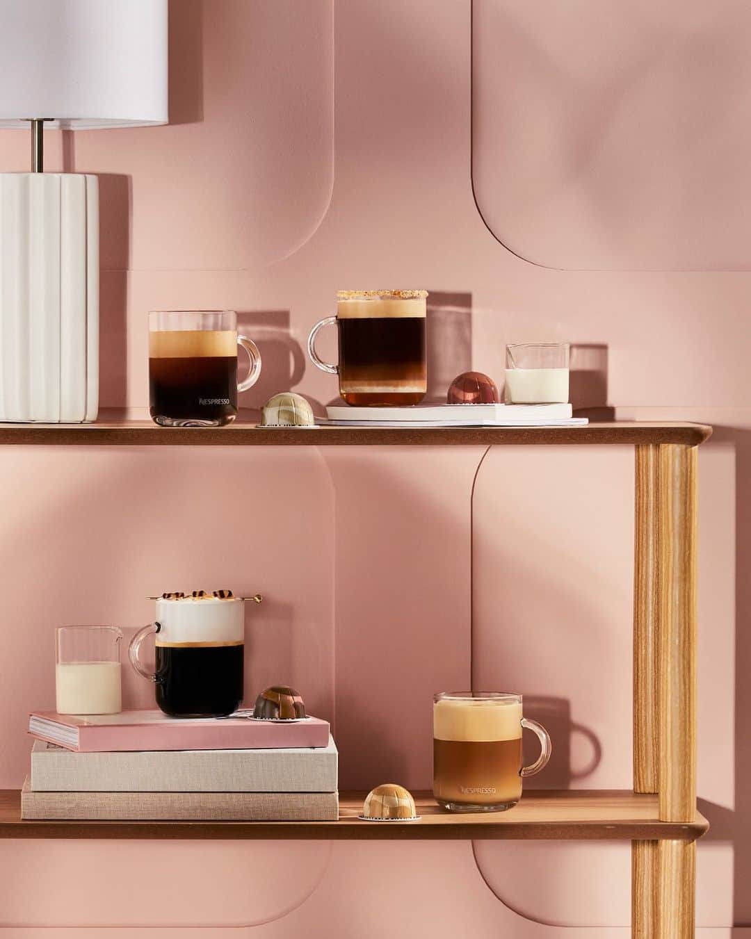 Nespressoのインスタグラム：「A coffee style for all milk lovers, a flavour for all tastes. Which Barista Creations flavour is your favourite?  #Nespresso  #NespressoVertuo #NespressoCreativeCups」