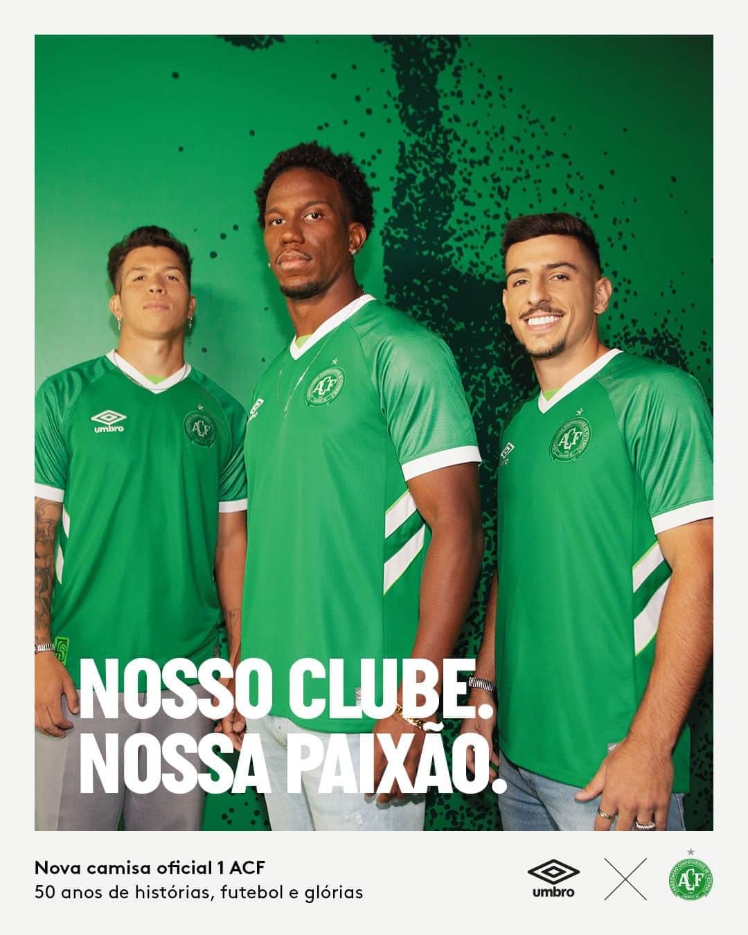 UMBROのインスタグラム：「Our Club. Our Passion.  @chapecoensereal 23/24 Home & Away jerseys. 50 years of stories, football and glory.  Available from 18.04.23 via umbro.com.br  #umbro #chapecoense #thisisourgame」
