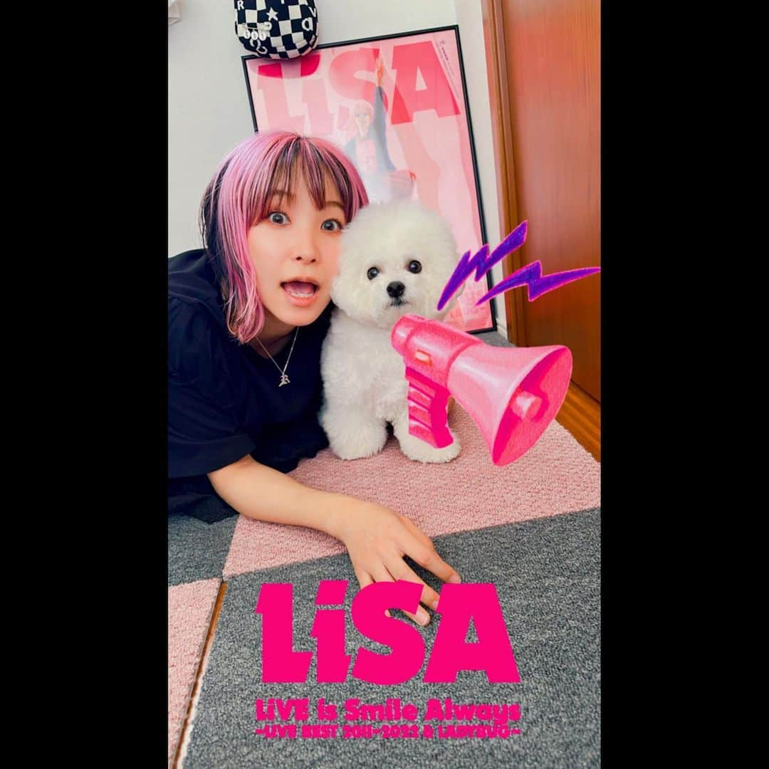 LiSAさんのインスタグラム写真 - (LiSAInstagram)「InstagramでLiSAのオリジナルフィルターが新登場しました🎉めちゃかわいーーーー！！ 一人でも🤳友達とでも👫恋人とでも👩‍❤️‍👩家族とでも👩‍👩‍👦‍👦ペットとでも🐶🐈‍⬛🦜🙊🐬なんだって#LiSAライブベスト　仕様になれます📸 私のページのキラキラアイコンから是非使ってみてね〜♡📸📣 #LiSAライブベスト　発売まで後二日だぁぁーーー！✌︎✌︎  あれ？私髪ピンクに戻ってるな🙂めんどくさくなって全頭ピンクシャンプーしたな😎←  #おかえりピンク #ピンクの私に見慣れなさすぎて会う人に誰も金髪からピンクにしたことを気がついてくれない  【おしらせ】#LiSAライブベスト InstagramでLiSAのオリジナルフィルターが新登場☆ お好きな写真・動画を撮影して、Instagramストーリーズでご投稿ください。　 【HP】http://www.lxixsxa.com/sp/」4月18日 0時30分 - xlisa_olivex