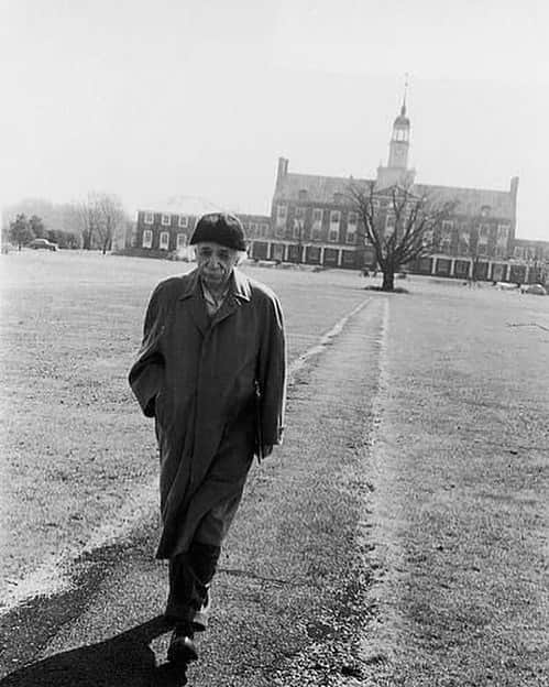 アルベルト・アインシュタインのインスタグラム：「Einstein walking into the work week...」