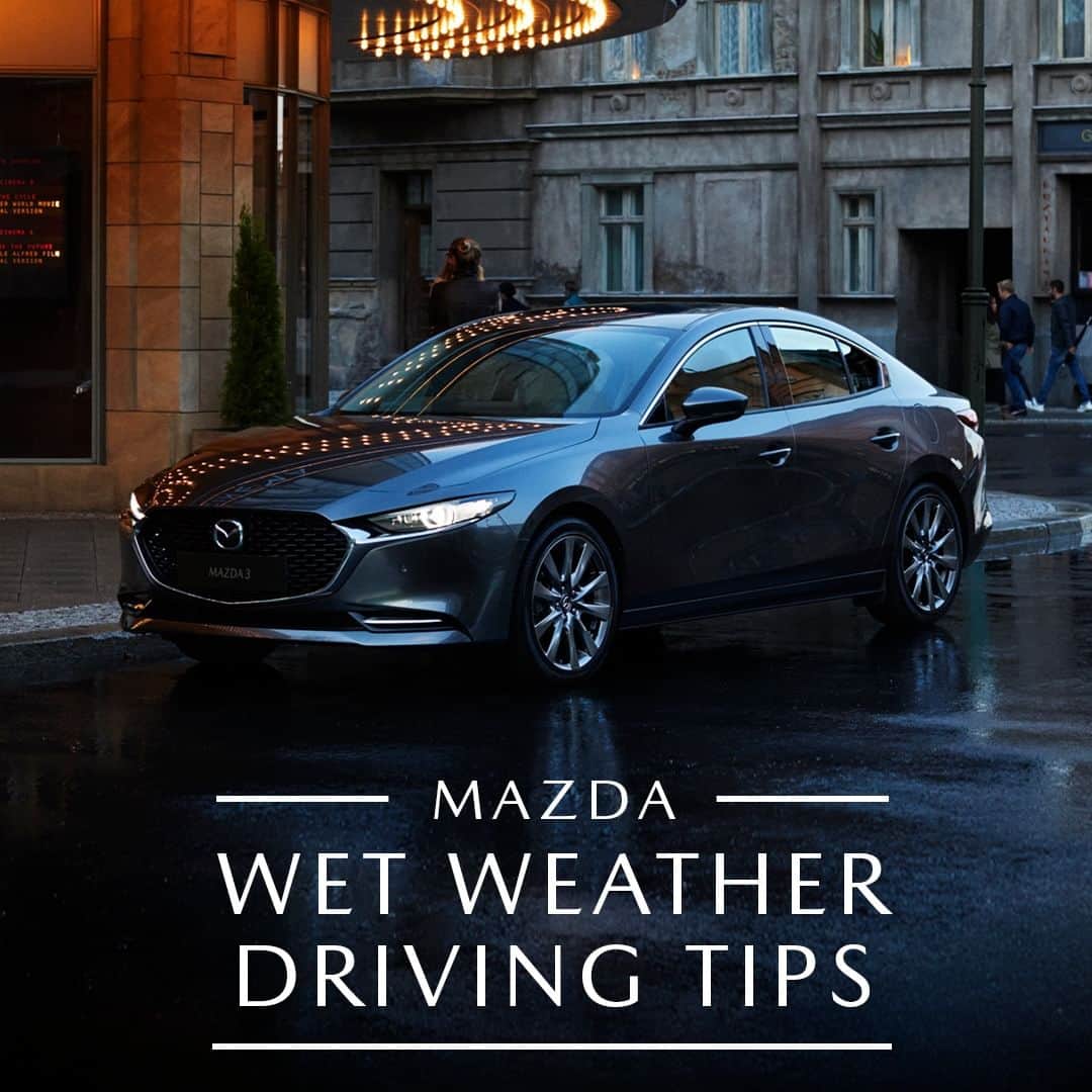 MAZDA Canadaのインスタグラム：「Spring showers bring slippery road conditions. Here are some tips for safe driving in wet weather:​  ✔️ Drive slow and steady.​ ✔️ Create distance between you and the vehicle in front of you.​ ✔️ Avoid hard braking – brake sooner and with less pressure.​ ✔️ Steer clear of large puddles.​ ✔️ Make sure your windshield wipers are in good condition.​ ✔️ Turn on your headlights so you can see the road and other drivers can see you.​ ✔️ If the rain is falling too hard, pull over and wait it out until visibility improves.​  #MazdaCanada 🔴 Les averses de printemps rendent les routes glissantes. Voici quelques conseils pour conduire en toute sécurité par temps de pluie :​  ✔️ Conduisez lentement et régulièrement.​ ✔️ Créez une distance entre vous et le véhicule qui vous précède.​ ✔️ Évitez de freiner brusquement - freinez plus tôt et avec moins de pression.​ ✔️ Évitez les grosses flaques d'eau.​ ✔️ Assurez-vous que vos essuie-glaces sont en bon état.​ ✔️ Allumez vos phares pour voir la route et pour que les autres conducteurs puissent vous voir.​ ✔️ Si la pluie tombe trop fort, arrêtez-vous et attendez que la visibilité s'améliore.」