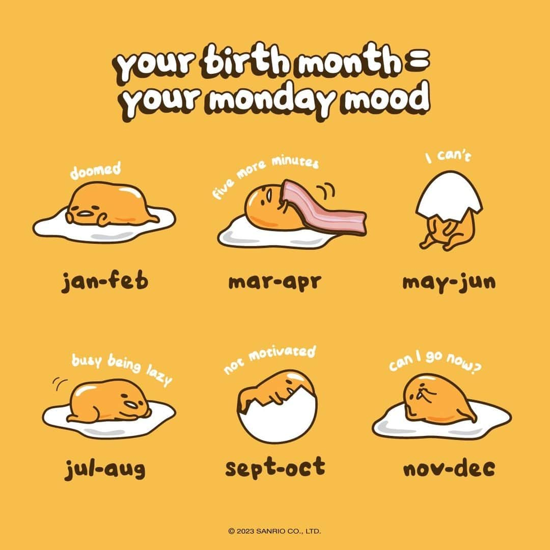 ぐでたまさんのインスタグラム写真 - (ぐでたまInstagram)「what’s your monday mood? 😴 #mondaymotivation」4月18日 1時02分 - gudetama