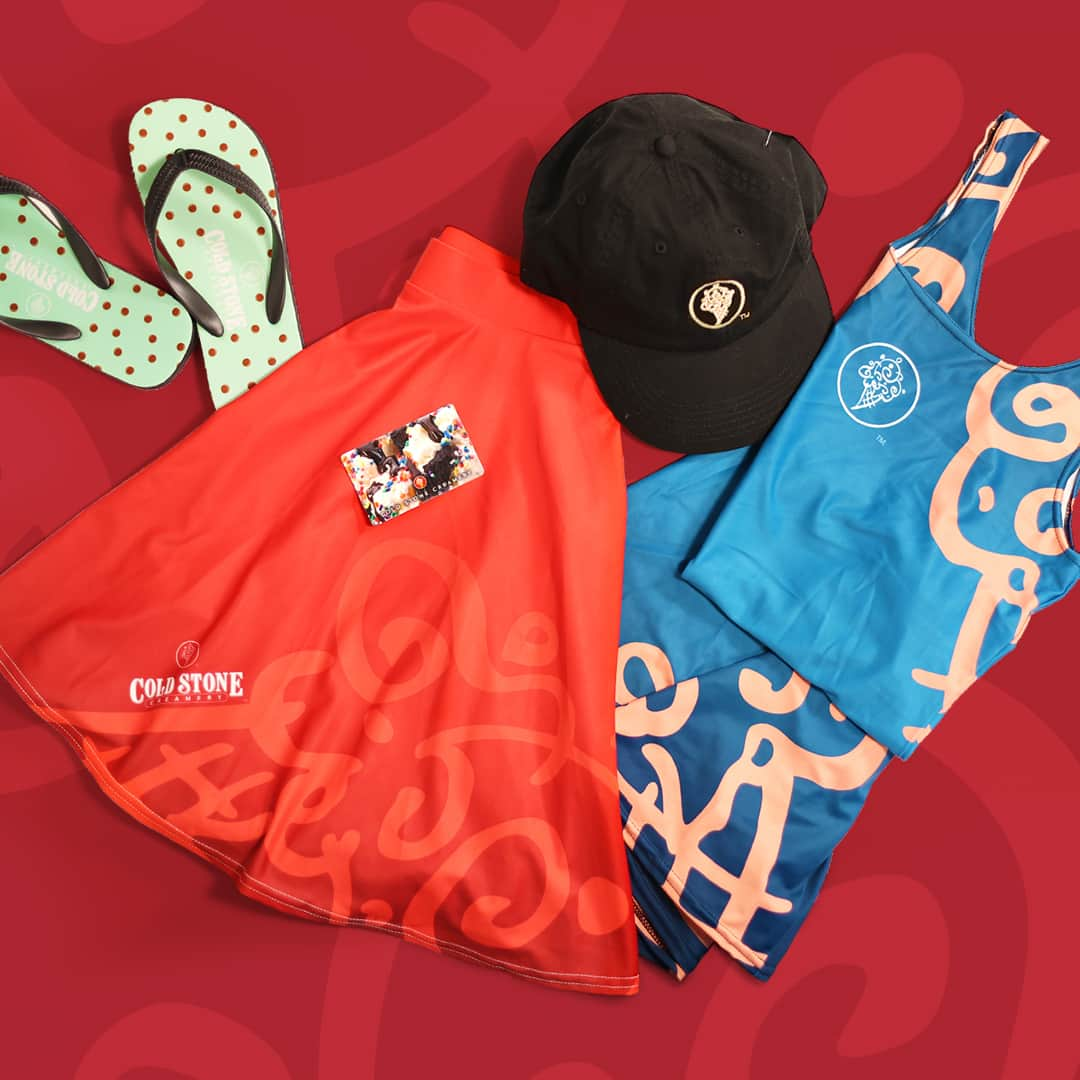 コールド・ストーン・クリーマリーのインスタグラム：「Prepare for sunny days ahead with our Cold Stone® merch! ☀️ Enter for a chance to win the coolest prize bundle:  🍦 $25 Cold Stone® Gift Card 🍦 Sprinkle Flip Flops 🍦 Champion Dad Cap 🍦 Cone Pattern Skater Skirt 🍦 Cone Pattern Skater Dress  Here's how to enter! ✔️ Follow @coldstone ✔️ Like this post ✔️ Mention a friend in the comments  That's it! We will select three winners on 4/20. Good luck 🤞  Want to see more of our merch? Browse and buy at shop.ColdStoneCreamery.com!  Official rules: www.coldstonecreamery.com/2023merchgiveaway/index.php  NO PURCHASE NECESSARY TO ENTER OR WIN. Sweepstakes begins on April 17, 2023 at 9:00 A.M. Scottsdale, Arizona time and ends April 19, 2023 at 11:59 PM Scottsdale, Arizona time. Open only to eligible legal U.S./D.C. residents (excluding Rhode Island) who are 18 years or older. For Official Sweepstakes Rules and complete details, including participation instructions, odds of winning, prize details, restrictions, etc. please visit http://coldstonecreamery.com/2023merchgiveaway. Subject to all applicable federal, state, and local laws. Void where prohibited by law. Sponsored by Kahala Management, L.L.C., 9311 E. Via de Ventura, Scottsdale, AZ 85258.  Instagram is not responsible for the promotion, administration, or execution of this Sweepstakes.」