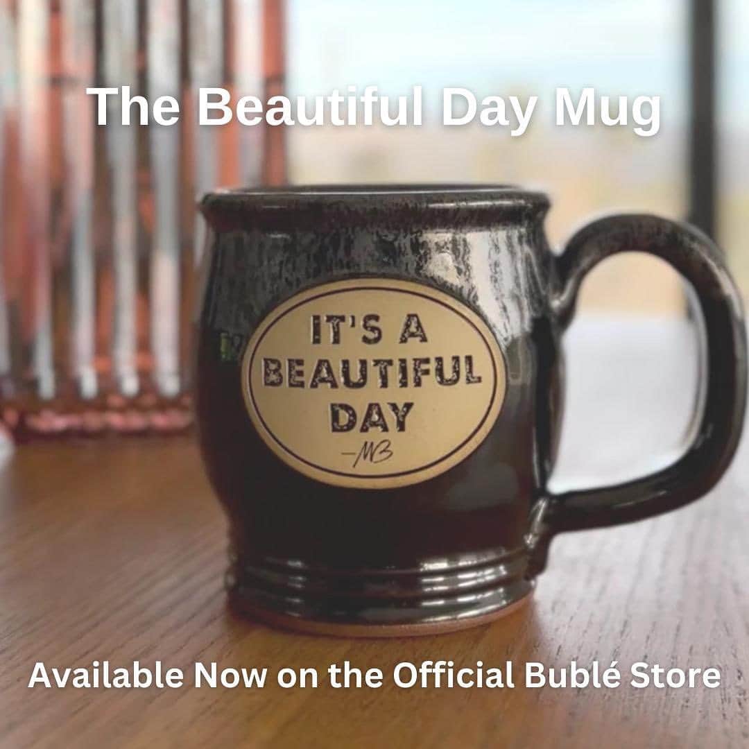 マイケル・ブーブレのインスタグラム：「Celebrate the 10th Anniversary of ‘To Be Loved’ with a limited edition Beautiful Day handcrafted stoneware mug!  Makes a great Mother’s Day gift!  SHOP link in bio!」