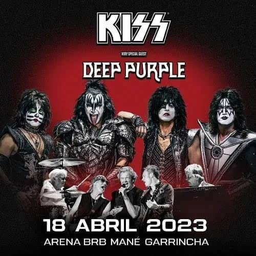 KISSのインスタグラム：「#BRASILIA! You're next!  Arena BRB Mané Garrincha will be rockin' tomorrow night! See you there, #KISSARMY #Brazil! #EndOfTheRoadTour」