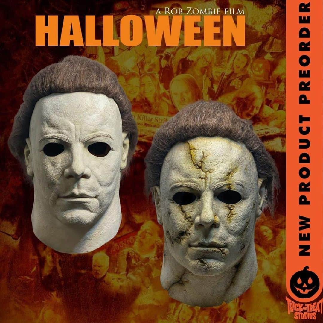 ロブ・ゾンビのインスタグラム：「Finally!!!! @trick_or_treat_studios is ready to unleash the only official RZ HALLOWEEN Michael Myers masks! Straight from @wayne_toth_fx original molds. 🔥 It doesn’t get any better than these! #robzombie #halloween #halloween2 #micheamyres」