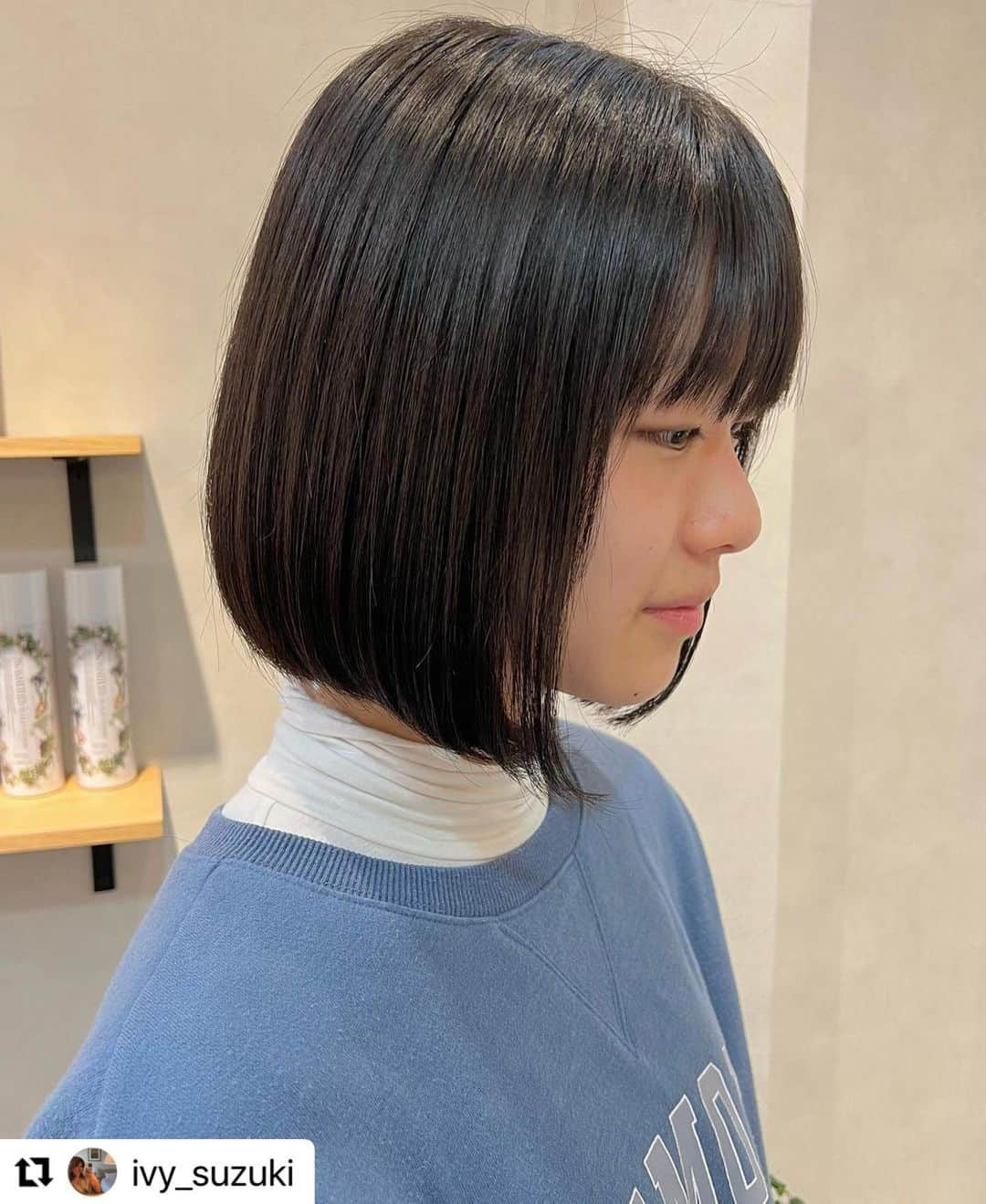 IVYunopulirさんのインスタグラム写真 - (IVYunopulirInstagram)「@ivy_suzuki  . 流行りの#ボブ 🫶 . #簡単スタイル  . cut ¥4950〜 color ¥7150~ . 4月もまだまだご予約空いてます🌿 . お気軽にお問い合わせください🧚🏻‍♂️✨ . #韓国ファッション #韓国コスメ #韓国風ヘア   #ベージュ #ピンクベージュ #オリーブベージュ #ヘアカラー #ミルクティーベージュ #ハイライト #ダブルカラー #インナーカラー #ブリーチなし #ブリーチなしダブルカラー #ブルベ #イエベ .  #ショートボブ #ショートカット #切りっぱなしボブ #ハンサムショート #似合わせカット #小顔カット」4月18日 16時48分 - ivy.kyobashi