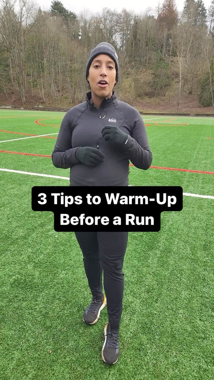 REIのインスタグラム：「Our coach @dreambig_davies has some tips for warming up so you can hit the ground running.」