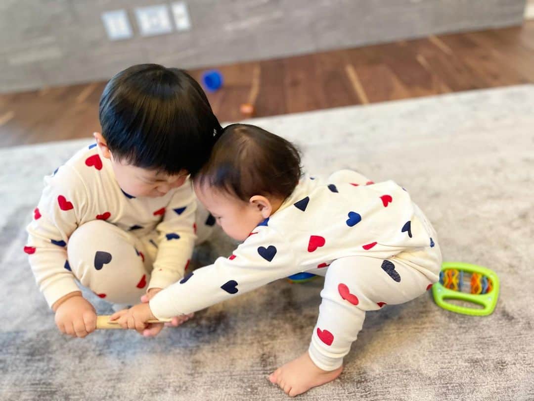のインスタグラム：「すぐ取り合いが始まるのですが。 おもちゃは他にもたくさんあるのに🙄🙄🙄」
