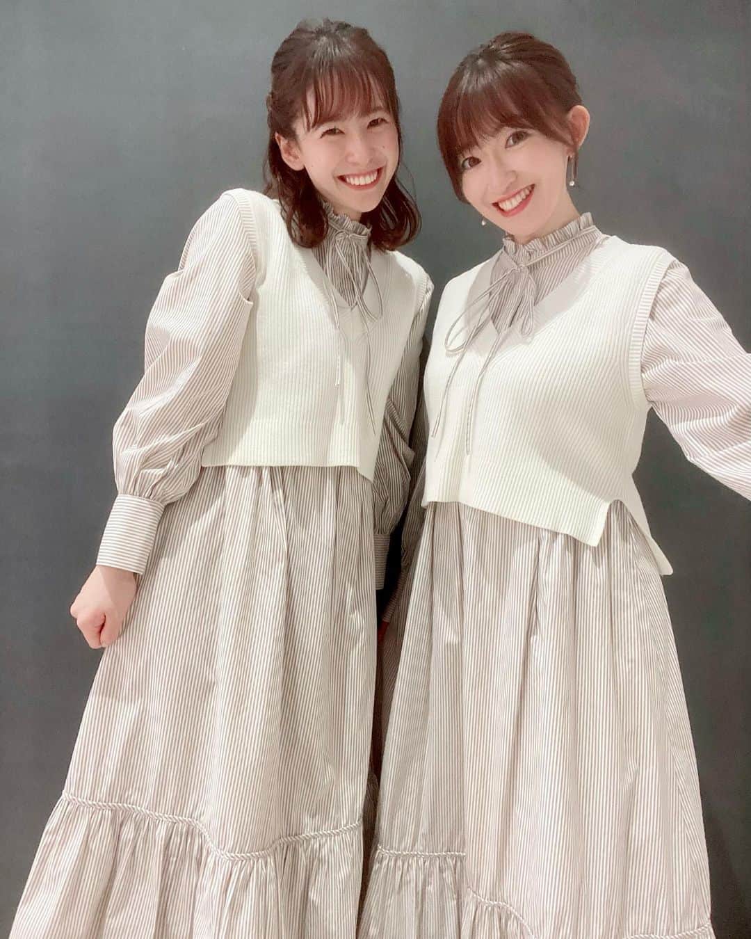 江川清音さんのインスタグラム写真 - (江川清音Instagram)「⁡ ななちゃんとたまたまお揃いのお洋服を 持っていてびっくり👀💭 ⁡ 一緒に着てお出かけしました〜💓💓 ⁡ ランチに猫カフェ、さくら広場へお散歩と やりたい事を全部やった感じ🥹🫶笑 ⁡ 2人だけでのお出かけは久しぶり！ ななちゃんどうもありがとう🥰♥️✨ ⁡ #ランチ #猫カフェ #さくら広場 #ウェザーニュースキャスター」4月18日 10時47分 - egawasayane