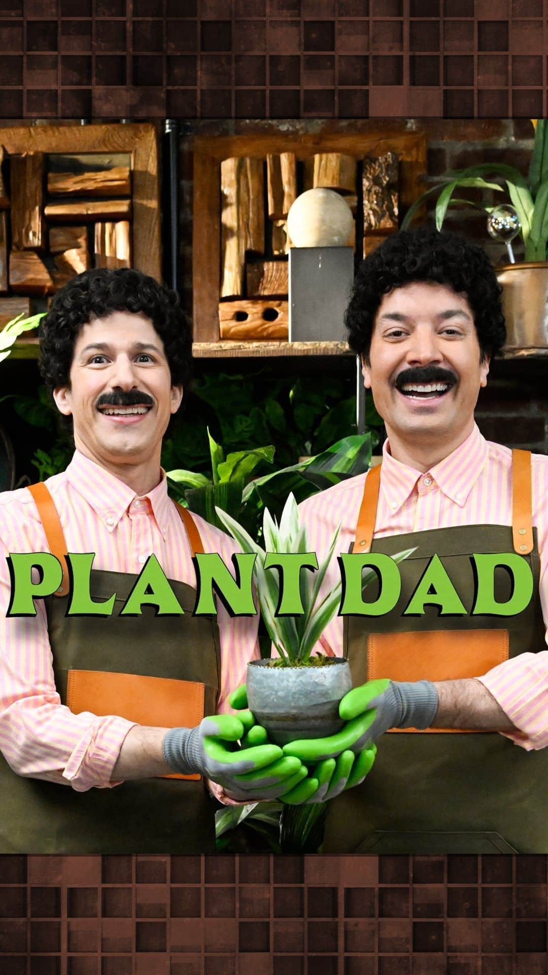 ジミー・ファロンのインスタグラム：「Plant Dad w/ Andy Samberg (@thelonelyisland) 🪴 #FallonTonight」