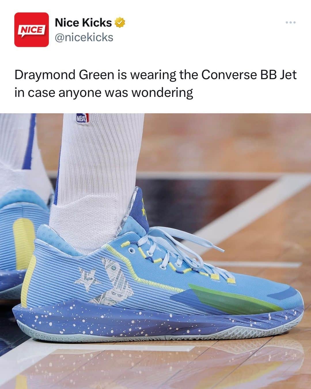 Nice Kicksさんのインスタグラム写真 - (Nice KicksInstagram)「Draymond Green wore the Converse BB Jet “Stomp” PE tonight 🏀 @nicekickshoops」4月18日 14時11分 - nicekicks