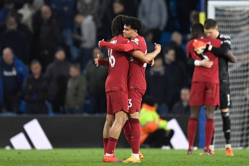 トレント・アレクサンダー＝アーノルドのインスタグラム：「Liverpool FC vs Leeds United (12-04-2023) 🔴📷: Oli Scarff 🔴 @trentarnold66 🔴   Tags ignore: #trentarnold #TAA66 #team66 #trentalexanderarnold #team66 #trentalexander  #milner #hendo #gerrard #diogojota #liverpool #lfc #salah #mane #firmino #robertson #vandijk #keita  #chamberlain #aoc #thiago #matip #gakpo  #tsimikas #football  #l4l #f4f #lfl」