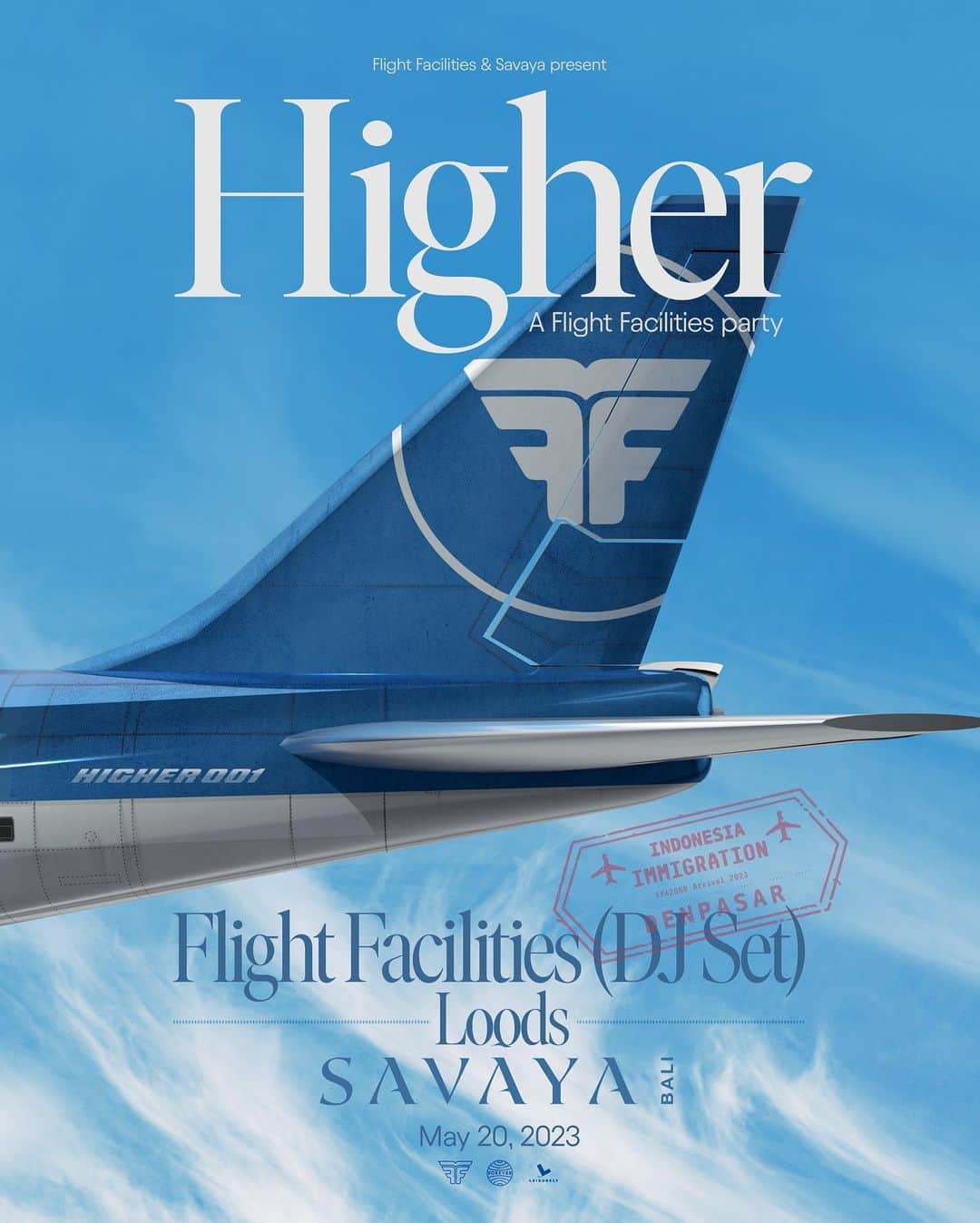 のインスタグラム：「Higher.   A truly Flight Facilities party.   Come and see what we’ve been busy working on for you. Our first guest is the rising star @loods.jpg   Boarding commences Saturday, May 20th.   Only @savayabali」
