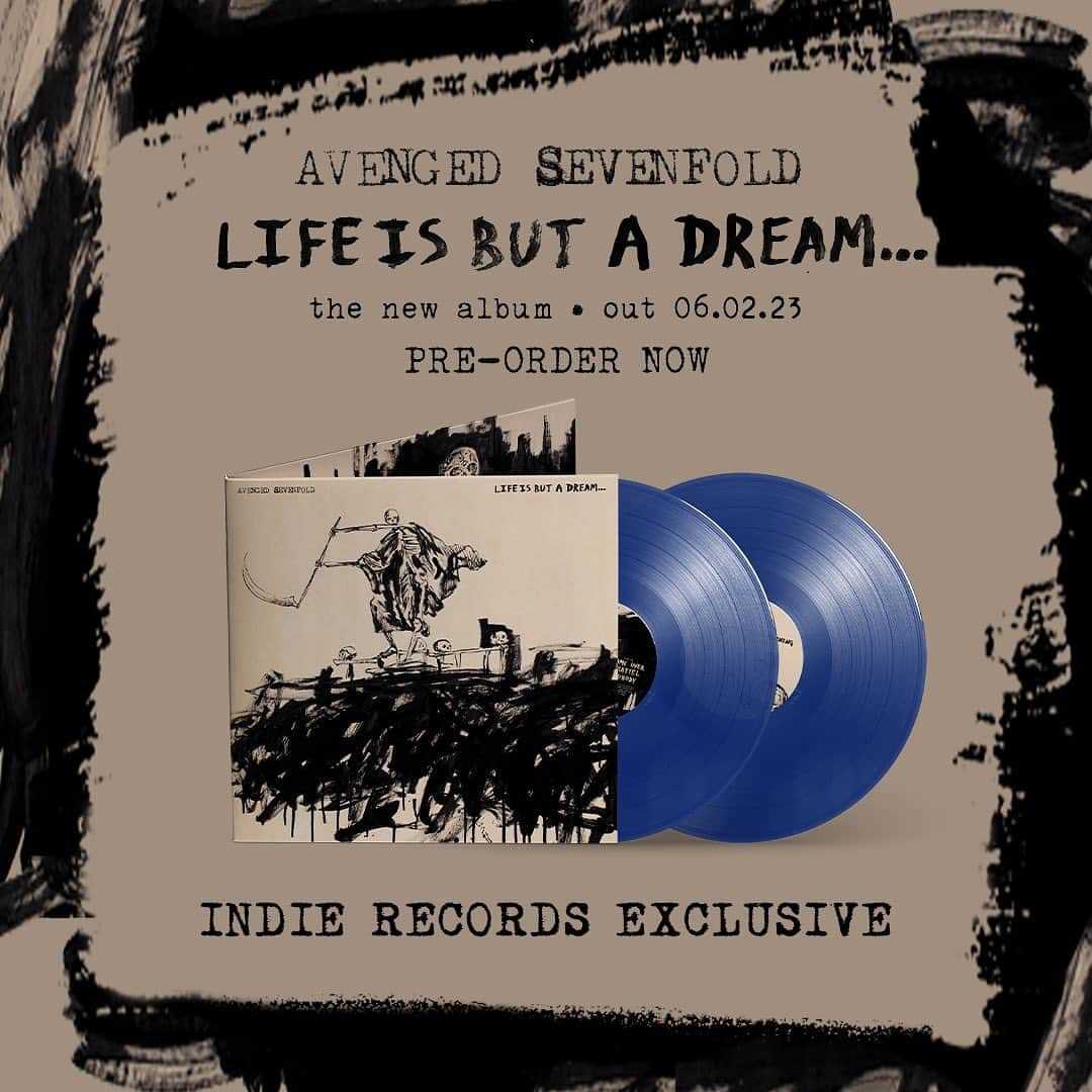 アヴェンジド・セヴンフォールドさんのインスタグラム写真 - (アヴェンジド・セヴンフォールドInstagram)「#LifeIsButADream… @recordstoredayus [cobalt blue + exclusive art cover CD], @ziarecords [orchid], and @newburycomics [aqua] exclusive vinyl and CD available. Pre-order now and start your collection at the link in bio. #LIBAD」4月19日 3時17分 - avengedsevenfold
