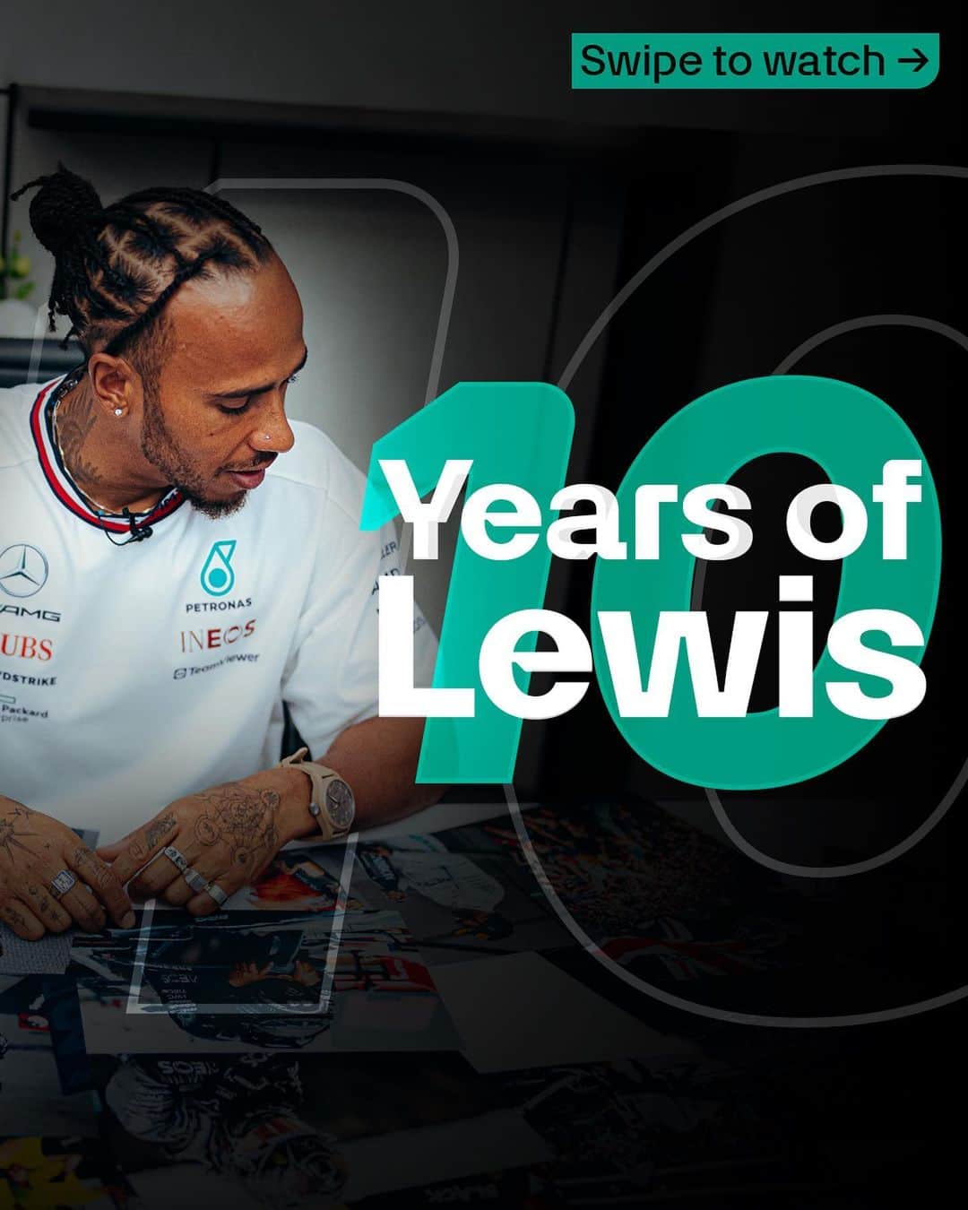 MERCEDES AMG PETRONASさんのインスタグラム写真 - (MERCEDES AMG PETRONASInstagram)「Iconic wins. Incredible drives. 10 years of @lewishamilton and the Team. 🥰  Reflecting on a decade together. 💜💛  Link in bio for the full video. 🔗」4月19日 2時22分 - mercedesamgf1