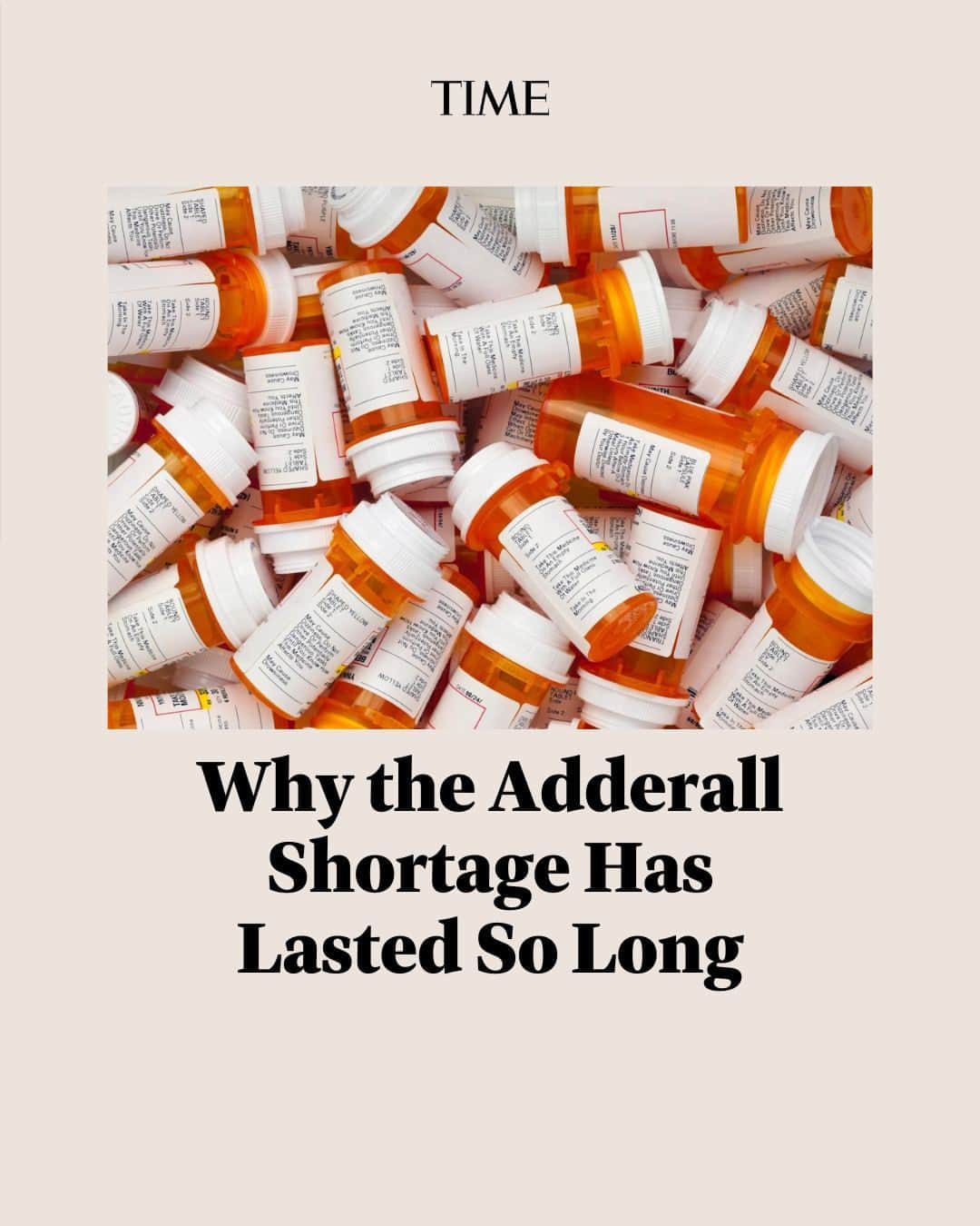TIME Magazineのインスタグラム：「In October 2022, the FDA announced a national Adderall shortage.  In the six months since, little has changed. Numerous amphetamine mixed salts products are still in short supply, although certain manufacturers expect to release additional inventory in April or May.  But what caused this shortage? And why has it lasted so long? Find all the answers at the link in bio.  Photograph by Getty Images」