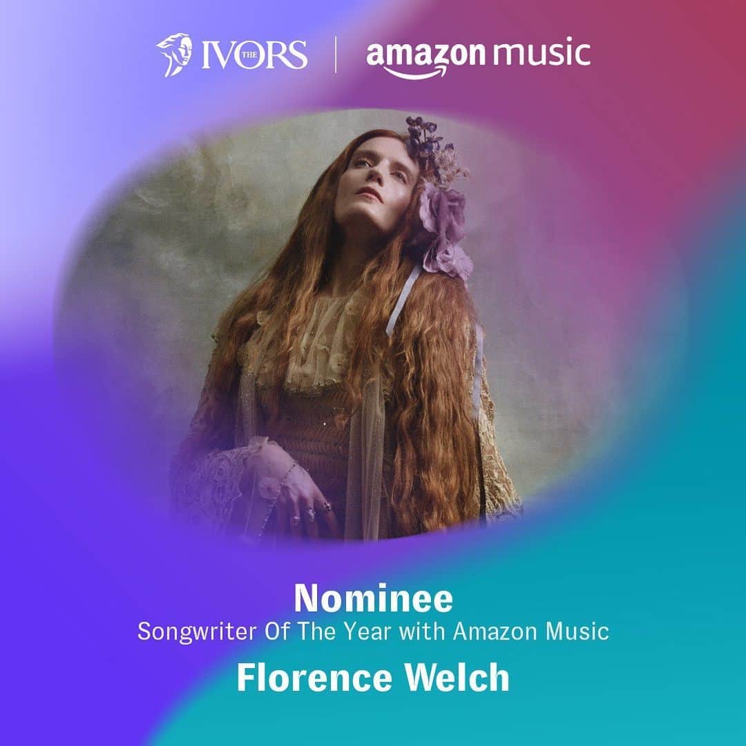 フローレンス・アンド・ザ・マシーンのインスタグラム：「Thank you @ivorsacademy🫀 Florence is nominated for 'Songwriter of the Year' at this year's awards, and King is nominated as 'Best Song Musically and Lyrically' @jackantonoff @florence」