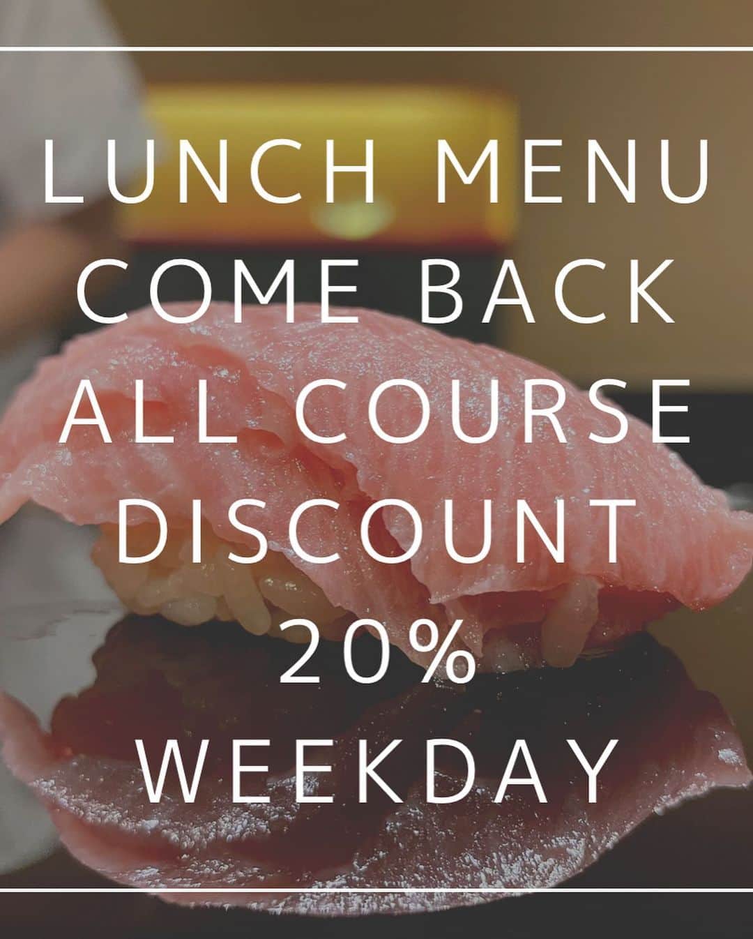 SUSHI KANDA • 寿司神田さんのインスタグラム写真 - (SUSHI KANDA • 寿司神田Instagram)「Lunch menu come back !!  20% discount on dinner menu during lunchtime  Omakase course  6000++ → 4800++ 8500++ → 6800++ Weekday only.  11:30-14:00  ランチメニューが戻りました！ ディナーコースメニューを20%割引！ 平日のみとなります。  For reservation: 099.606.0013 Or Line ID 027126639  #sushikanda #sushi #japanesecuisine #sashimi #foodporn #aroi #aroiibkk #ginraidee #paigingun #wongnai #edtguide #bkkmenu #starvingtime #寿司神田 #寿司スタグラム #鮨 #寿司 #すし #やま幸 #バンコク寿司 #銀座グルメ #赤酢 #横井醸造」4月18日 18時23分 - sushi.kanda