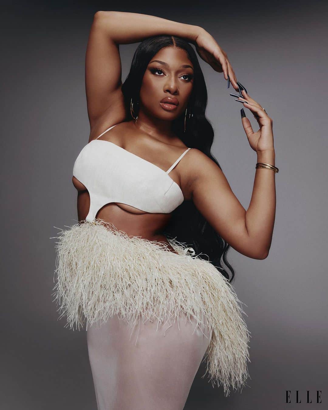 ELLE Magazineさんのインスタグラム写真 - (ELLE MagazineInstagram)「#MeganTheeStallion faced vitriol from gossip blogs, online strangers, and even peers after coming forward about her shooting by fellow rapper #ToryLanez in July 2020. For the first and only time since her assailant’s guilty verdict on three felony counts, she talks about moving past what happened for our May issue:  “I wish I could have handled this situation privately. That was my intention, but once my attacker made it public, everything changed. By the time I identified my attacker, I was completely drained. Many thought I was inexplicably healed because I was still smiling through the pain, still posting on social media, still performing, still dancing, and still releasing music. The truth is that I started falling into a depression. I didn’t feel like making music. I was in such a low place that I didn’t even know what I wanted to rap about. I wondered if people even cared anymore. There would be times that I’d literally be backstage or in my hotel, crying my eyes out, and then I’d have to pull Megan Pete together and be Megan Thee Stallion.”  Read more of our cover star’s words at the link in bio.  ELLE: @elleusa Editor-in-Chief: Nina Garcia @ninagarcia Photographer: Adrienne Raquel @adrienneraquel Stylist: Law Roach @luxurylaw Writer: Megan Thee Stallion @theestallion As told to: Evette Dionne @freeblackgirl Hair: Tokyo Stylez at Chris Aaron Management @tokyostylez @iamchrisaaron Makeup: Rokael Lizama for Opus Beauty @rokaelbeauty @opusbeauty Manicure: Coca Michelle @cocamichelle Set design: Julie Faravel for Owl and the Elephant @juliefaravel Production: Anthony Federici for Petty Cash Production @thesaintsalome @petty_cash_production」4月18日 21時00分 - elleusa