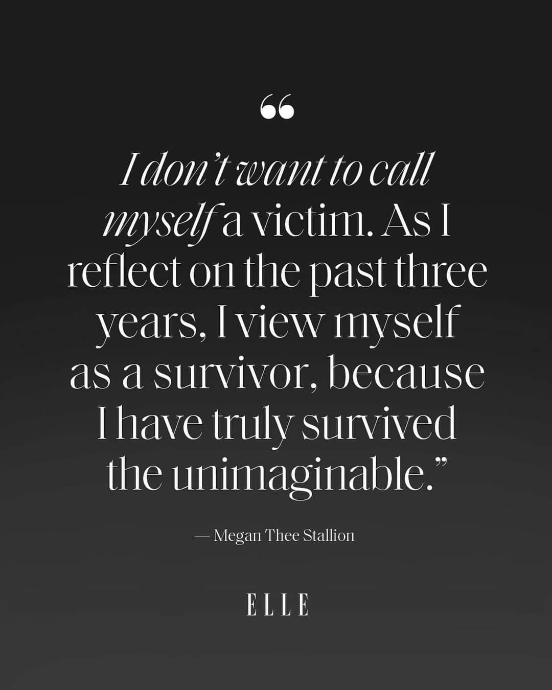 ELLE Magazineさんのインスタグラム写真 - (ELLE MagazineInstagram)「“Time after time, women are bullied with backlash for speaking out against their attackers, especially when they’re accusing someone who is famous and wealthy. They’re often accused of lying or attempting to make money from their trauma. From firsthand experience, I know why a lot of women don’t come forward. Any support and empathy that I received was drowned out by overwhelming doubt and criticism from so many others.”  #MeganTheeStallion speaks out for the first and only time about healing after coming forward about her shooting by #ToryLanez at the link in bio.  ELLE: @elleusa Editor-in-Chief: Nina Garcia @ninagarcia Photographer: Adrienne Raquel @adrienneraquel Stylist: Law Roach @luxurylaw Writer: Megan Thee Stallion @theestallion As told to: Evette Dionne @freeblackgirl Hair: Tokyo Stylez at Chris Aaron Management @tokyostylez @iamchrisaaron Makeup: Rokael Lizama for Opus Beauty @rokaelbeauty @opusbeauty Manicure: Coca Michelle @cocamichelle Set design: Julie Faravel for Owl and the Elephant @juliefaravel Production: Anthony Federici for Petty Cash Production @thesaintsalome @petty_cash_production」4月18日 21時01分 - elleusa