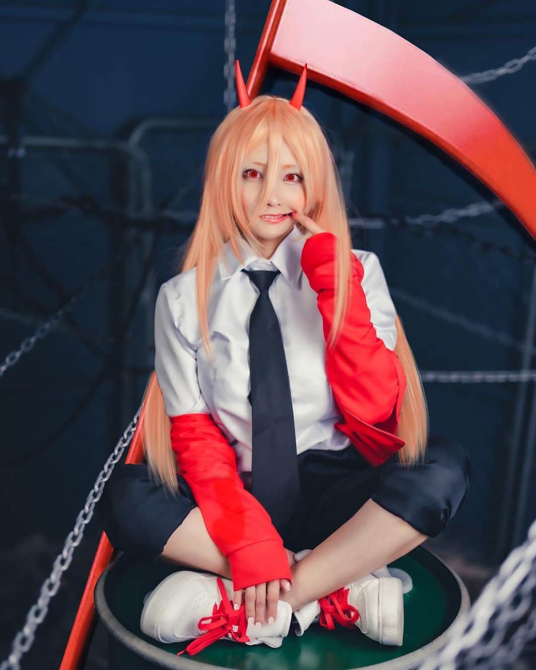 赤羽もものインスタグラム：「チェンソーマン/パワー   #コスプレ  #チェンソーマン  #パワー  #cosplay」