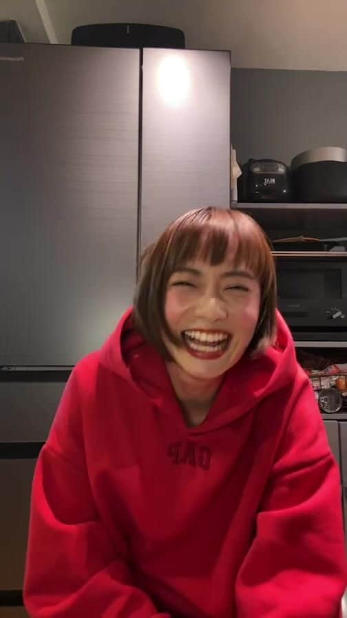 鉢嶺杏奈のインスタグラム：「冷蔵庫お目見え会❤️  久々のインスタライブ！ みなさんきてくれてありがとぉー❤️」