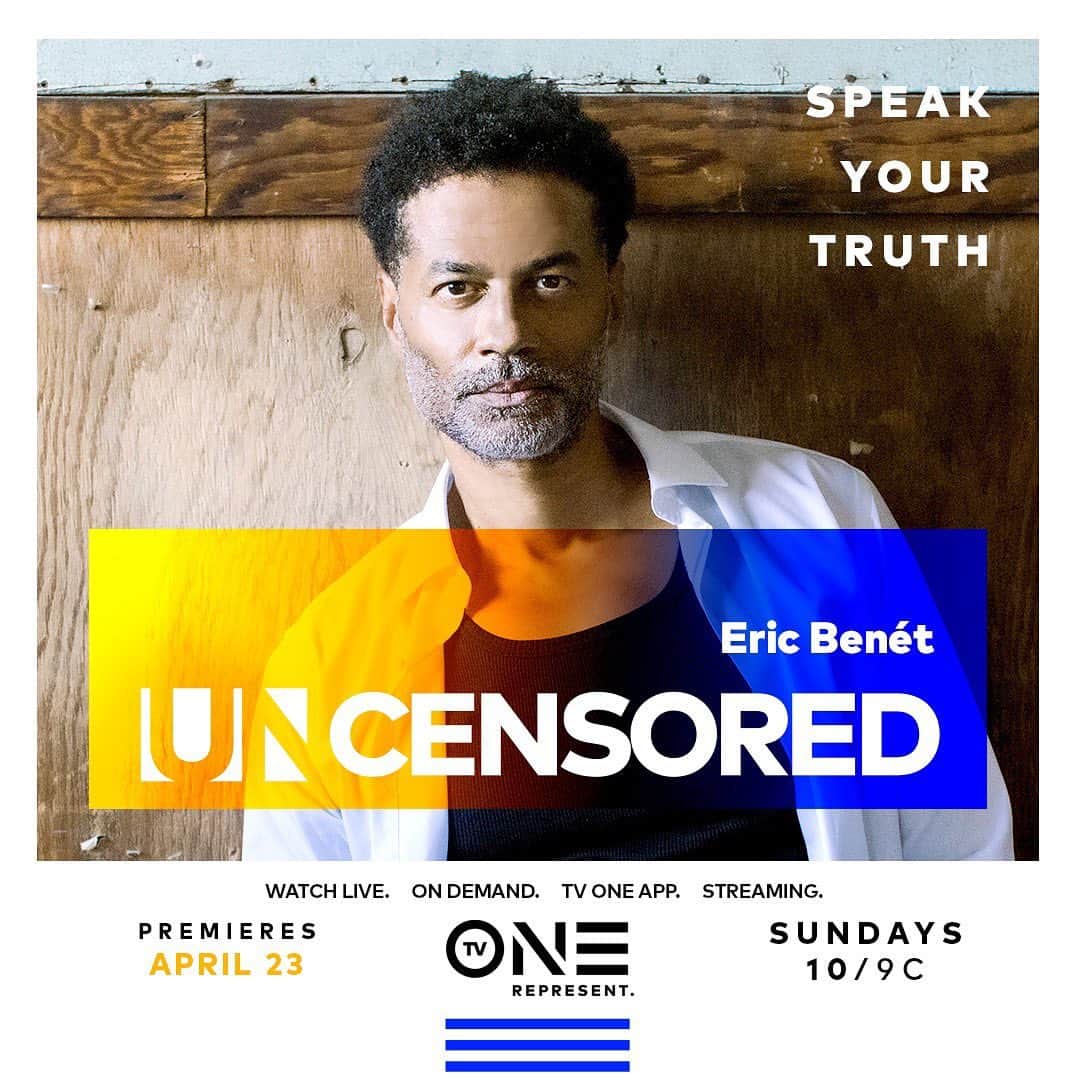 エリック・ベネイのインスタグラム：「You know his name, now learn his story. Catch this can't-miss episode of #Uncensored with @ericbenet on Sunday 10p/9c only on @tvonetv! #UncensoredTVOne 🎥🍿」