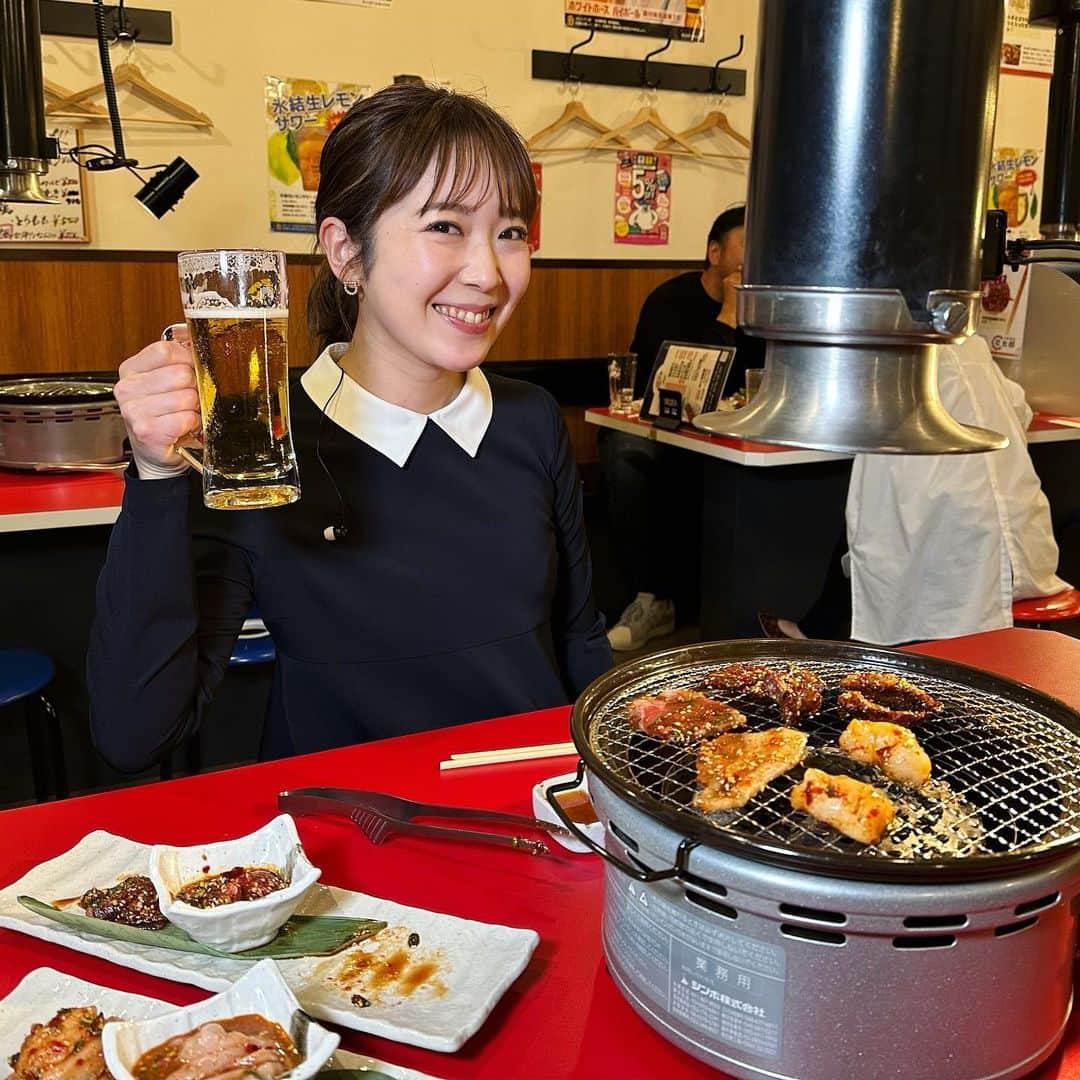 糸永有希のインスタグラム：「熊本は暑い1日でした☀️ ということで今日の中継は 「駅から百八歩横丁」からお届けしました！  #RKK#TBS 系列  #熊本放送#3ch  #ゲツキン#中継  あすもお楽しみに！」